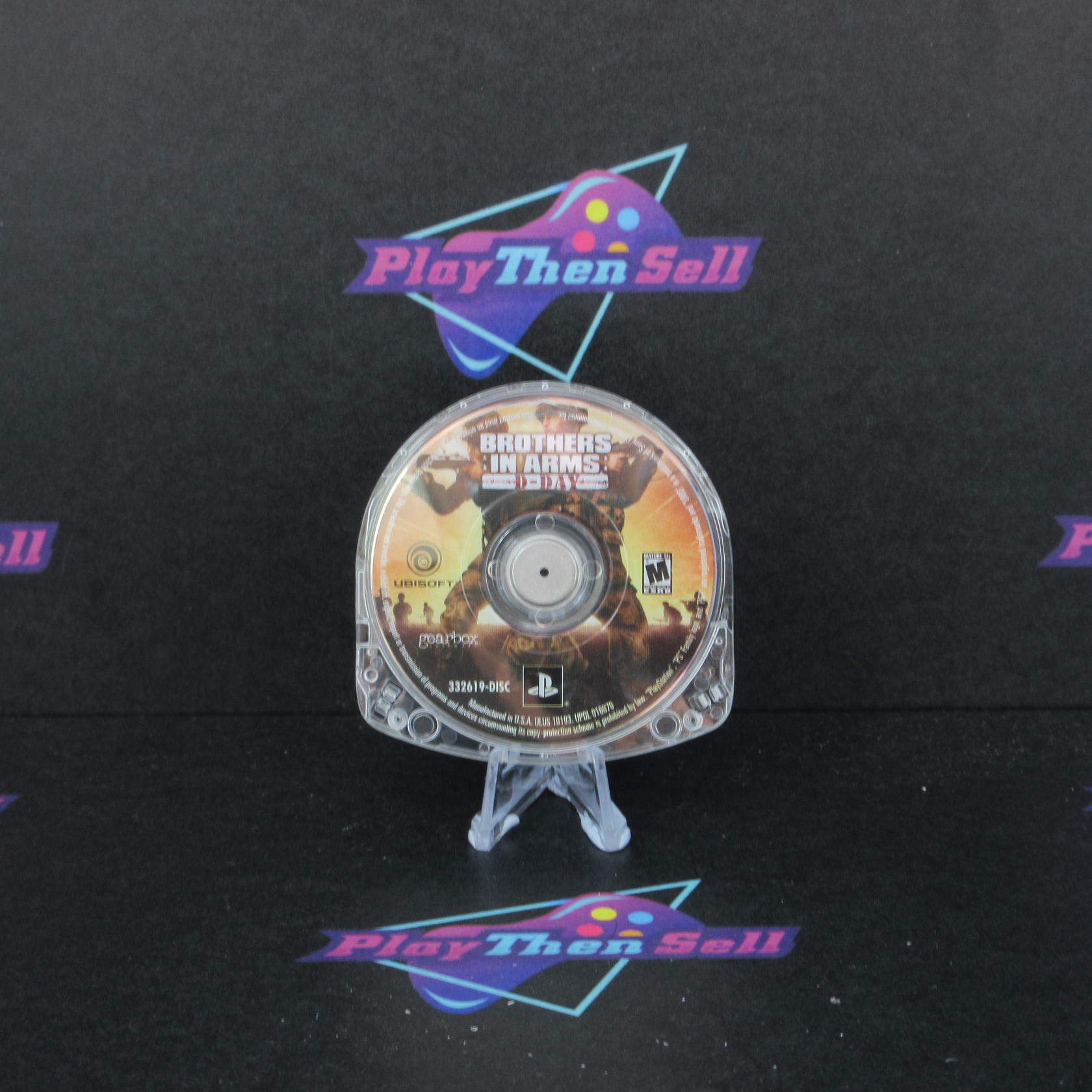 Brothers in Arms D-Day Sony PSP Clear UMD Disc Only Authentic / Tested - Very Good