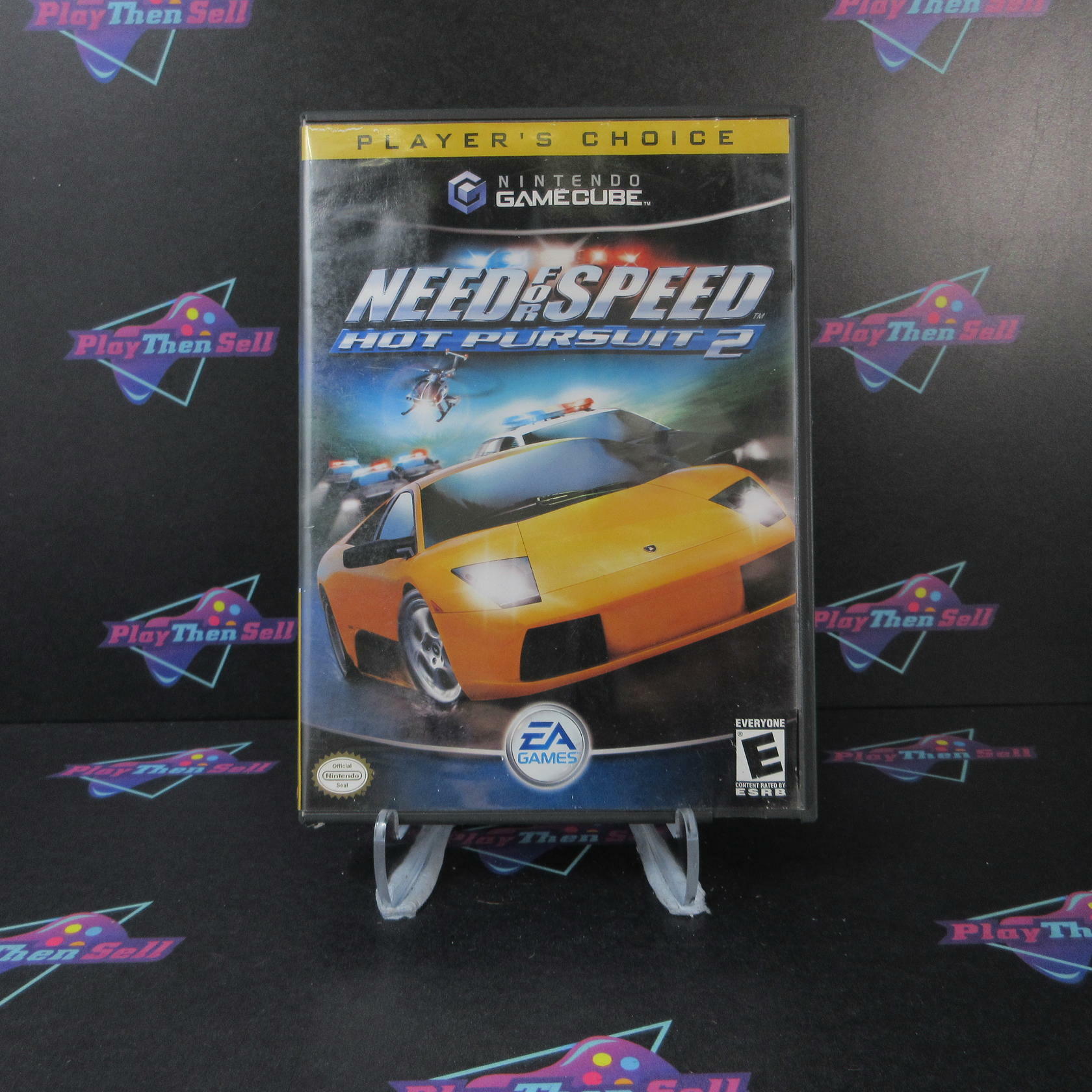 Need for Speed Hot Pursuit 2 Player's Choice Nintendo GameCube AD Complete CIB - Very Good