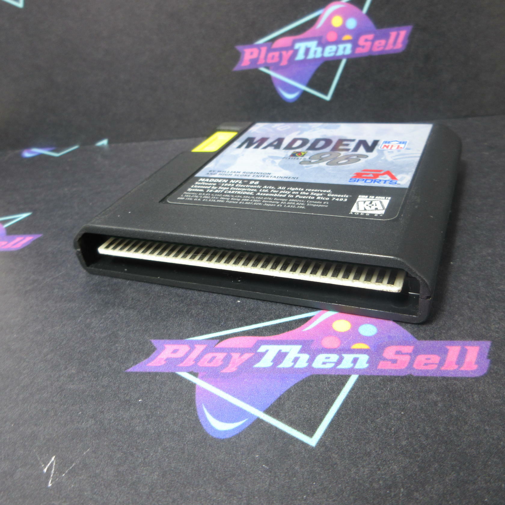 Madden 96 Football Sega Genesis Cartridge Manual and Foldout Authentic / Tested - Very Good