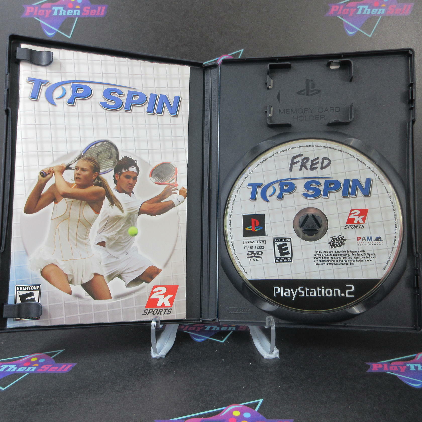 Top Spin + Reg Card PS2 PlayStation 2 AD/DD Complete CIB - Very Good