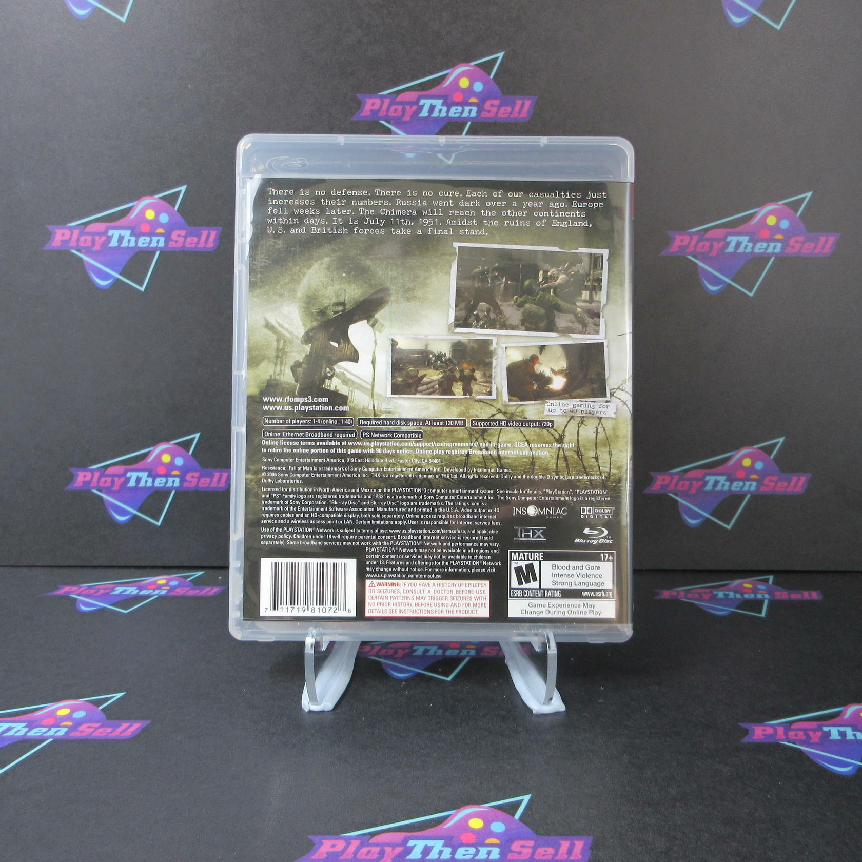 Resistance Fall of Man PS3 PlayStation 3 GH - Very Good