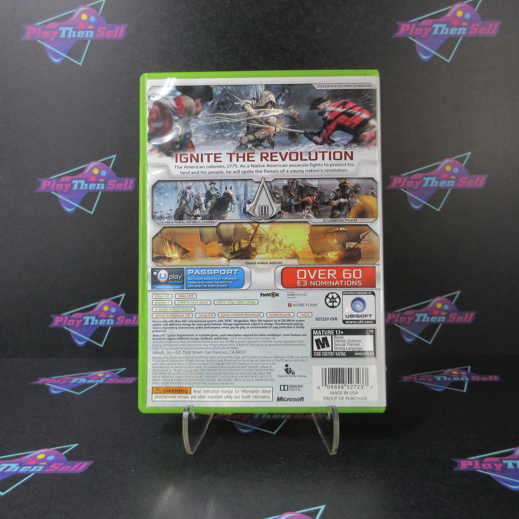 Assassin's Creed III Xbox 360 AD Complete CIB - Very Good