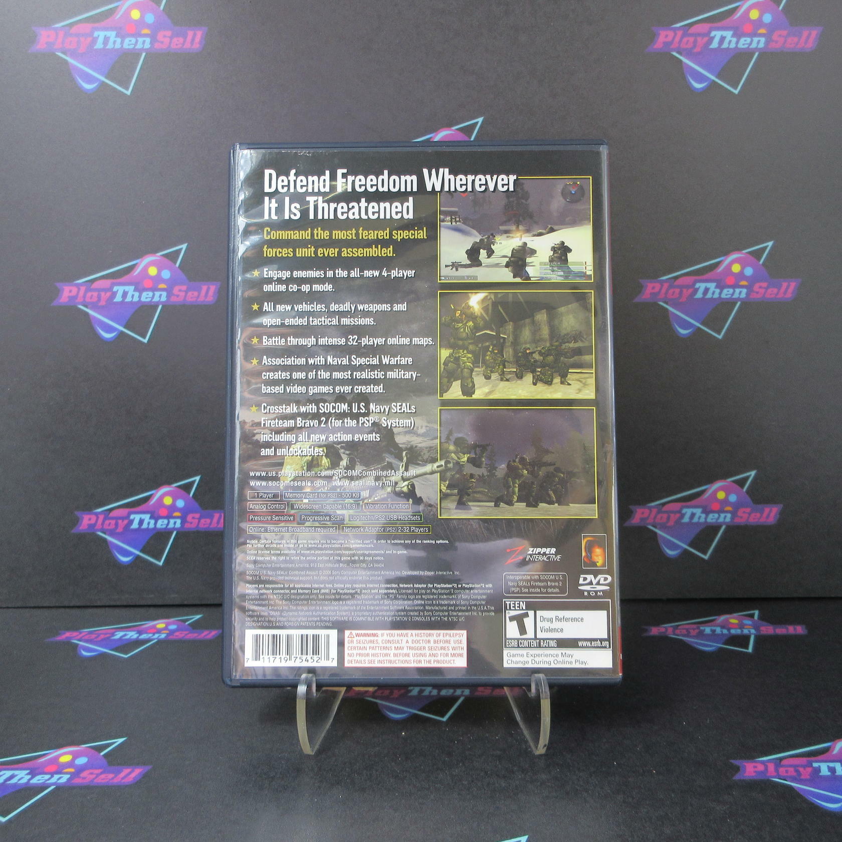 SOCOM U.S. Navy Seals Combined Assault PS2 PlayStation 2 GH - Very Good