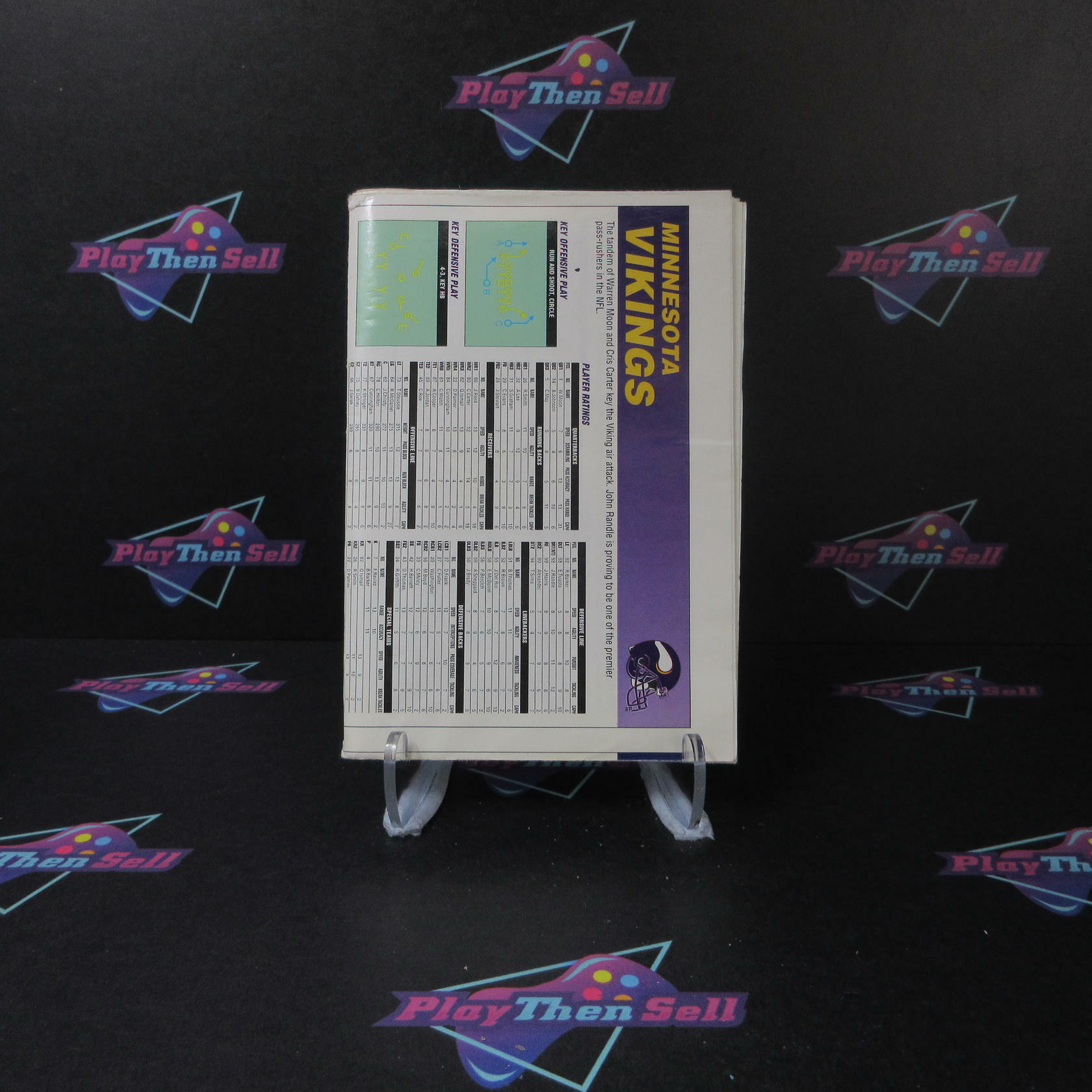 Madden 96 Football Sega Genesis Cartridge Manual and Foldout Authentic / Tested - Very Good