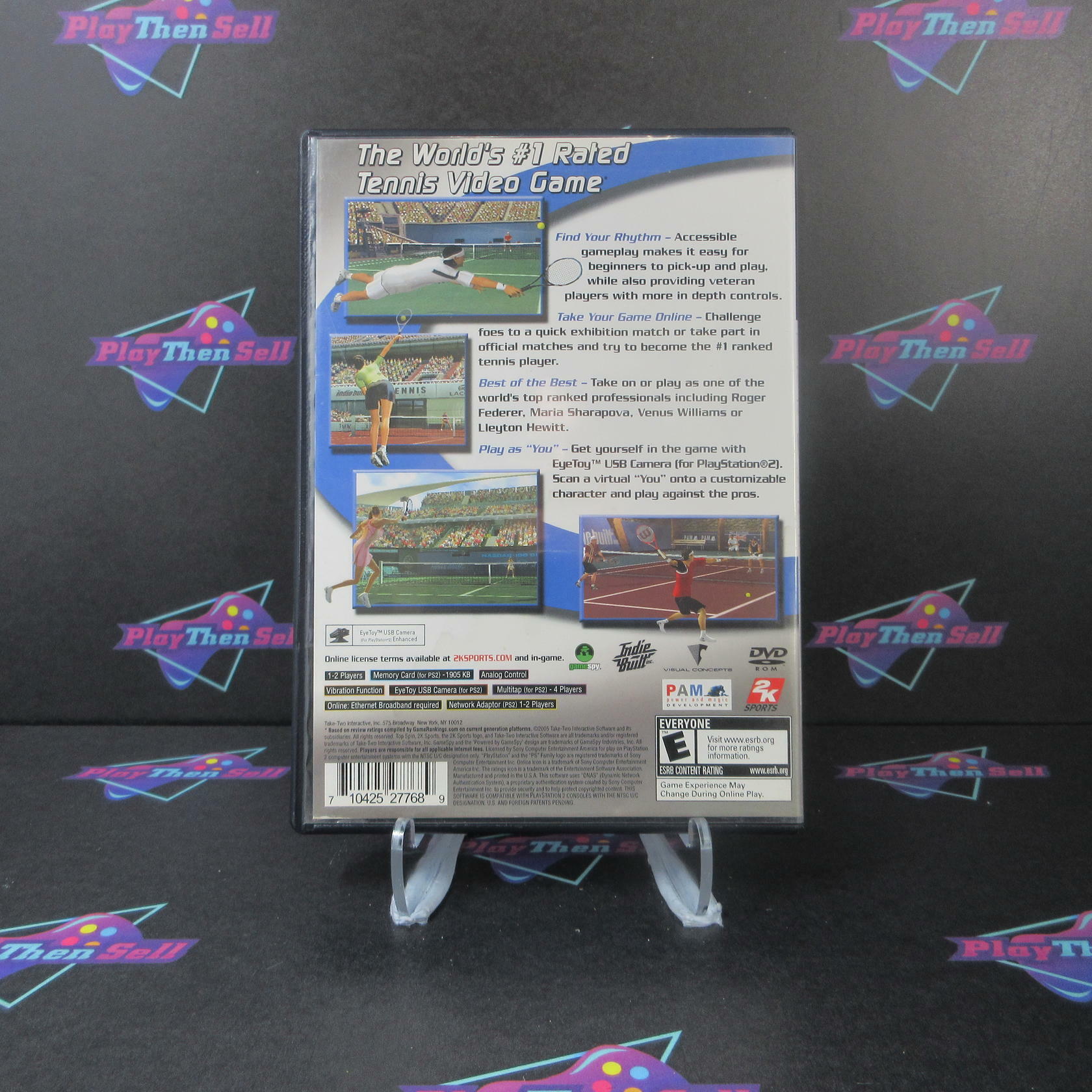 Top Spin + Reg Card PS2 PlayStation 2 AD/DD Complete CIB - Very Good