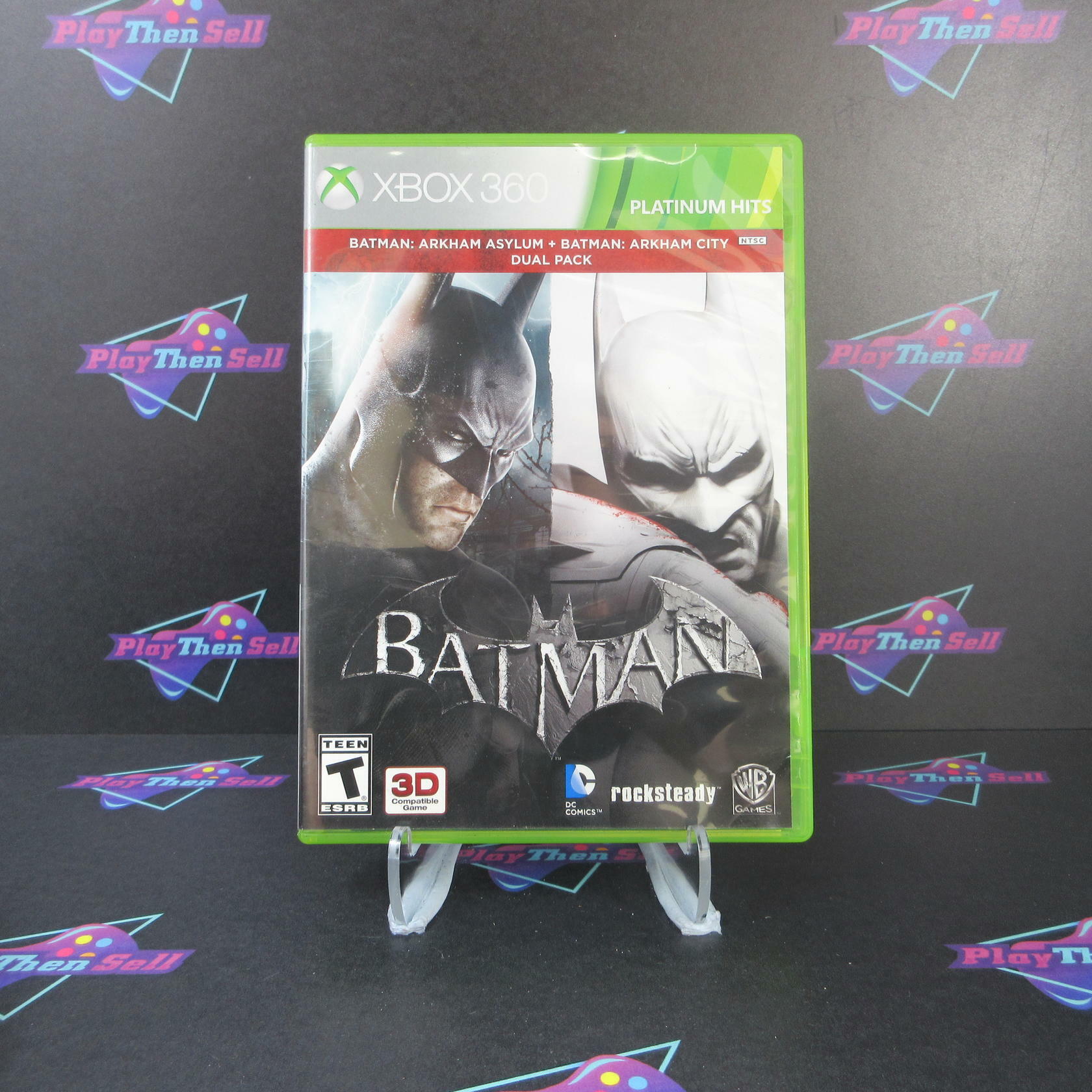 Batman Arkham Asylum + Batman Arkham City Dual Pack Platinum Hits Xbox 360 - Like New