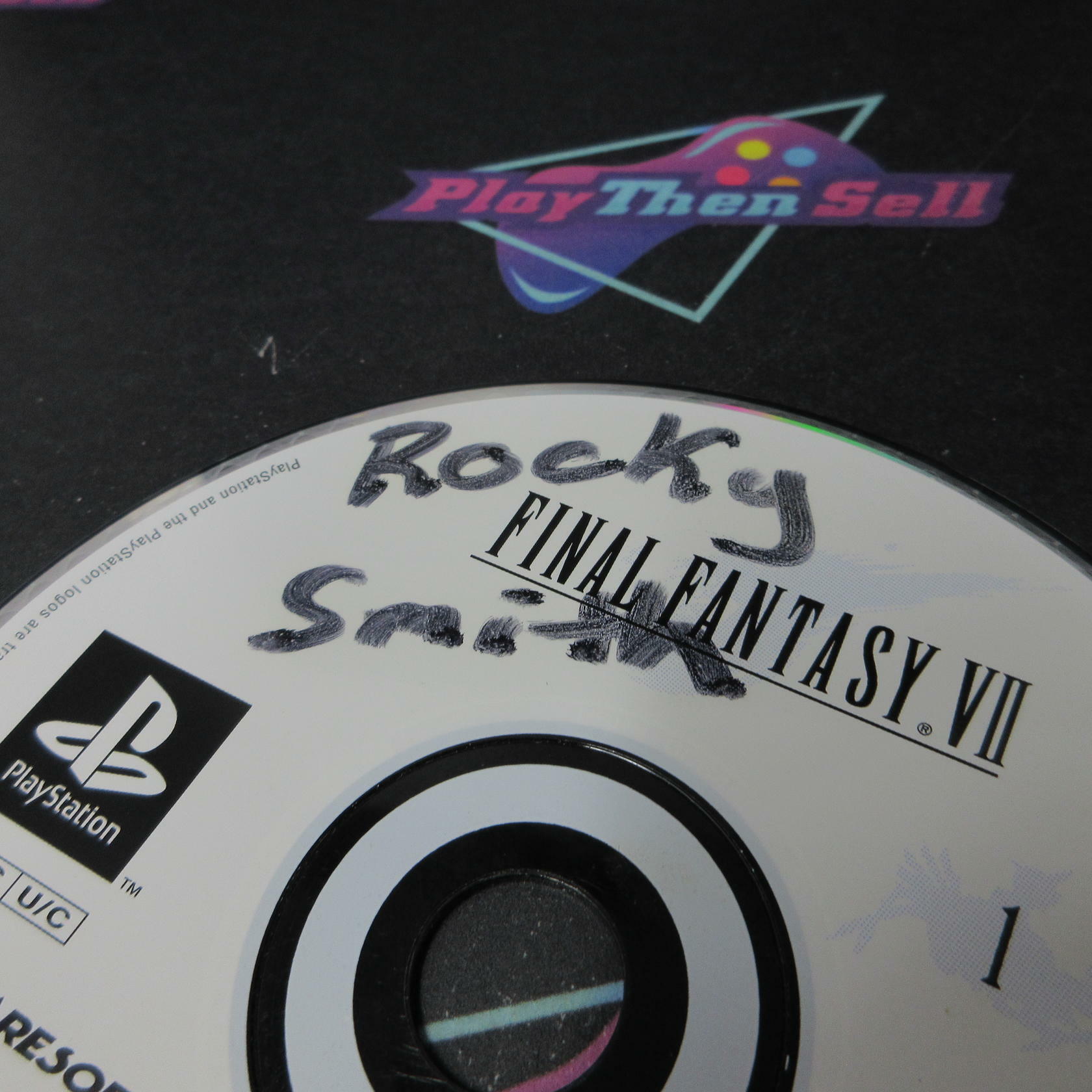 Final Fantasy VII PS1 PlayStation 1 Black Label DD Complete CIB - Very Good