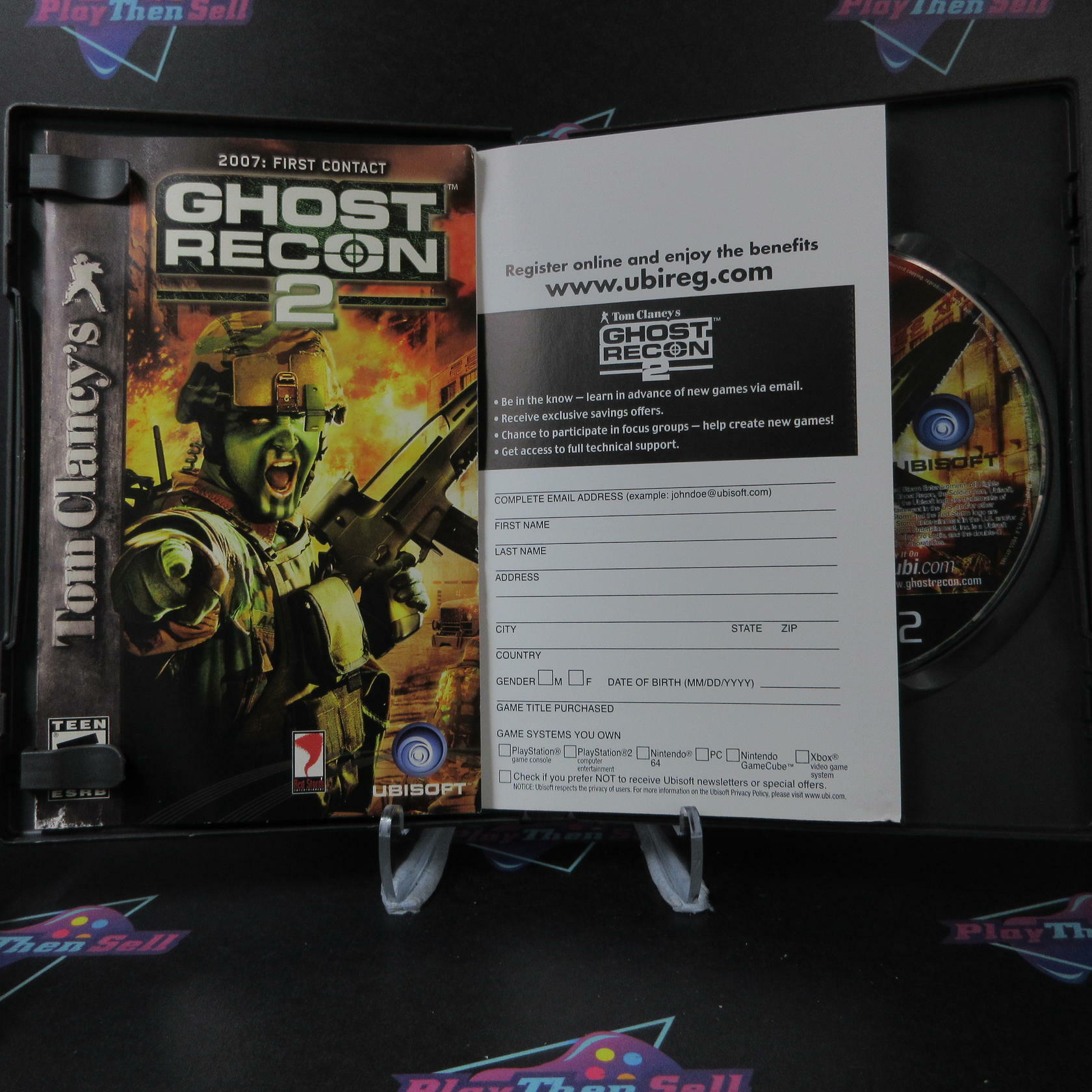 Tom Clancy's Ghost Recon 2 First Contact GH BL Disc + Reg PS2 PlayStation 2 MD - Very Good