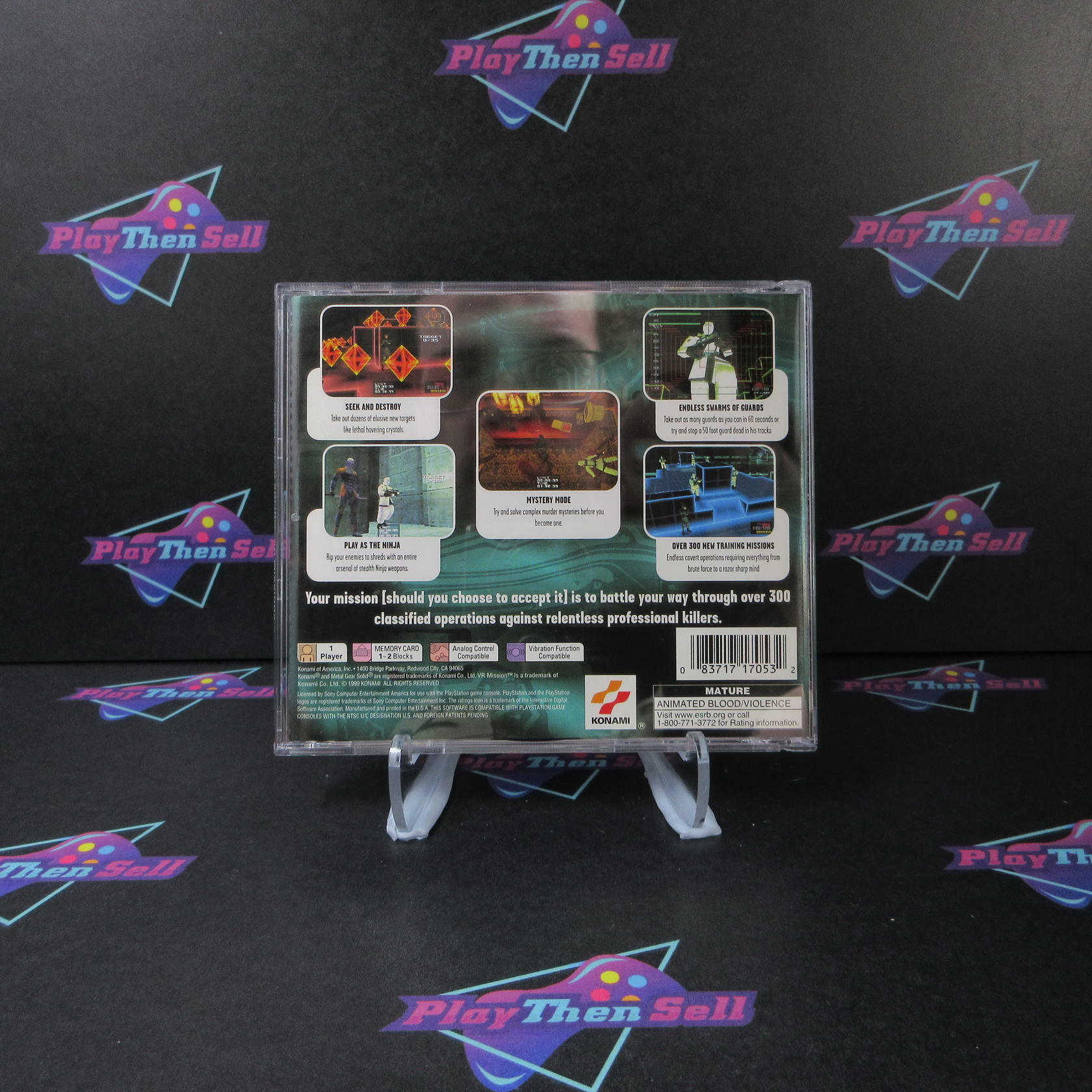 Metal Gear Solid: VR Missions PS1 PlayStation 1 + Reg Card - Like New