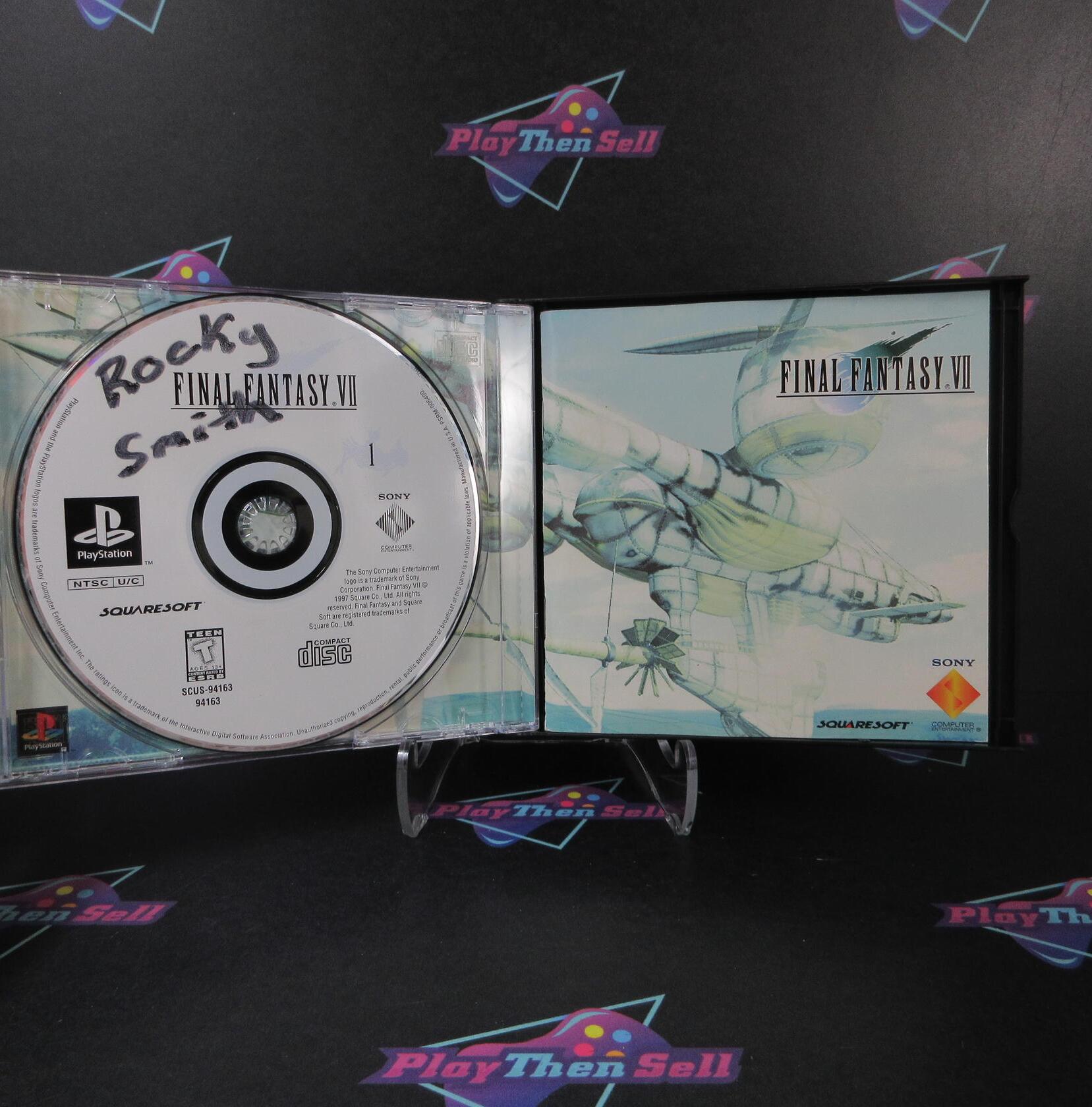 Final Fantasy VII PS1 PlayStation 1 Black Label DD Complete CIB - Very Good