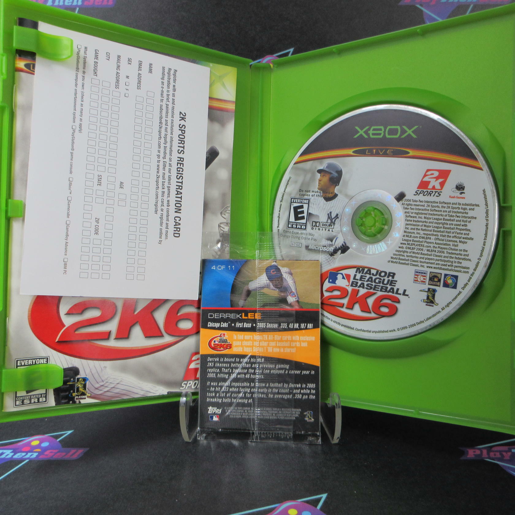 Major League Baseball 2K6 Xbox + Sealed Cards / Reg Card - Like New