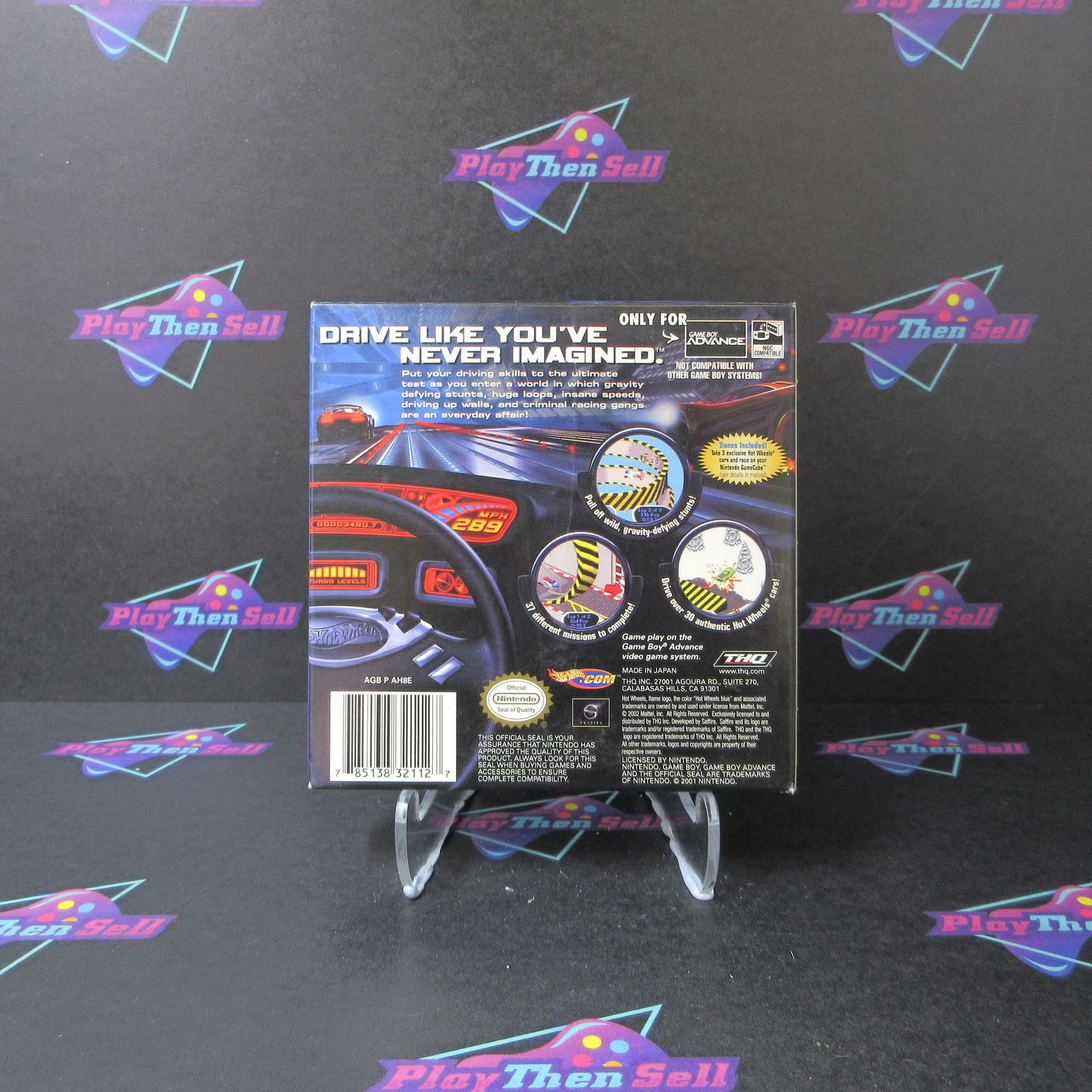 Hot Wheels Velocity X GBA Gameboy Advance + Poster - Like New