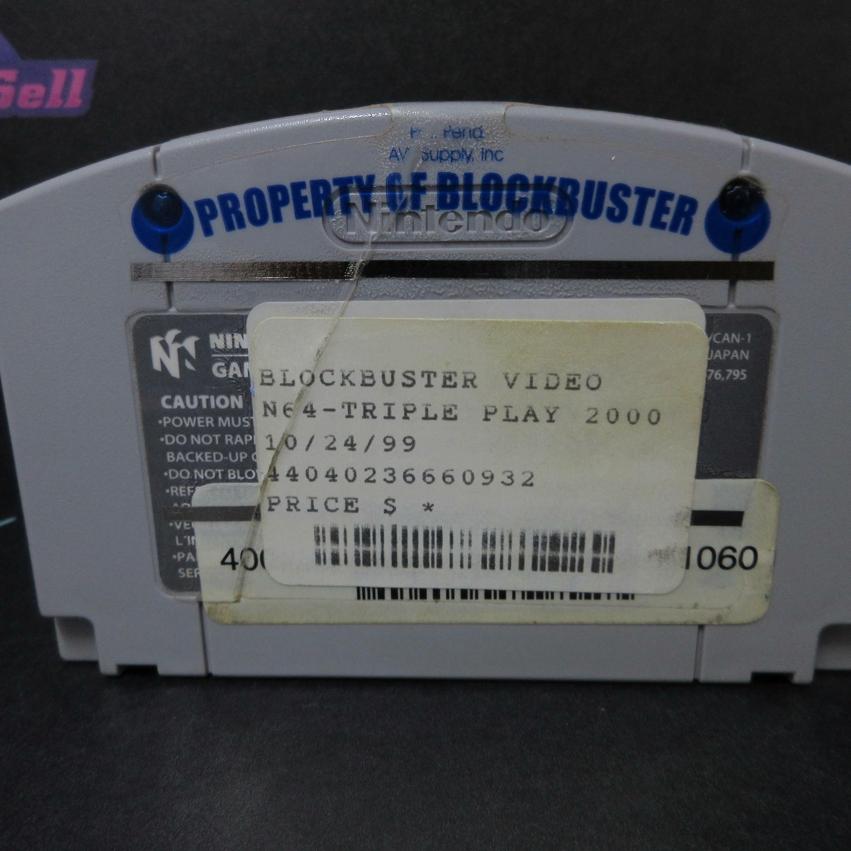 Triple Play 2000 Nintendo 64 Cartridge Only Blockbuster Sticker - Very Good