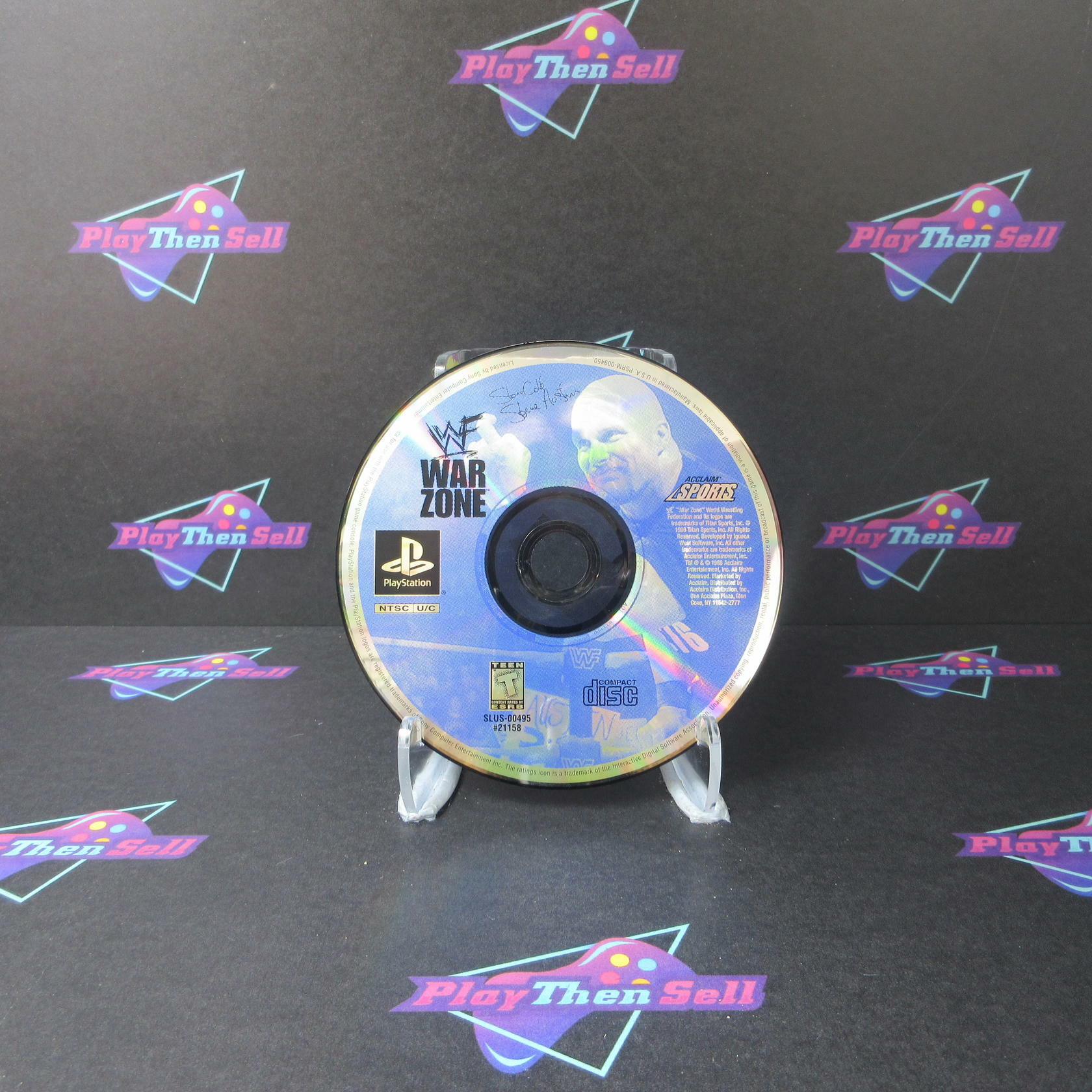 WWF Warzone PS1 PlayStation 1 Disc Only - Very Good