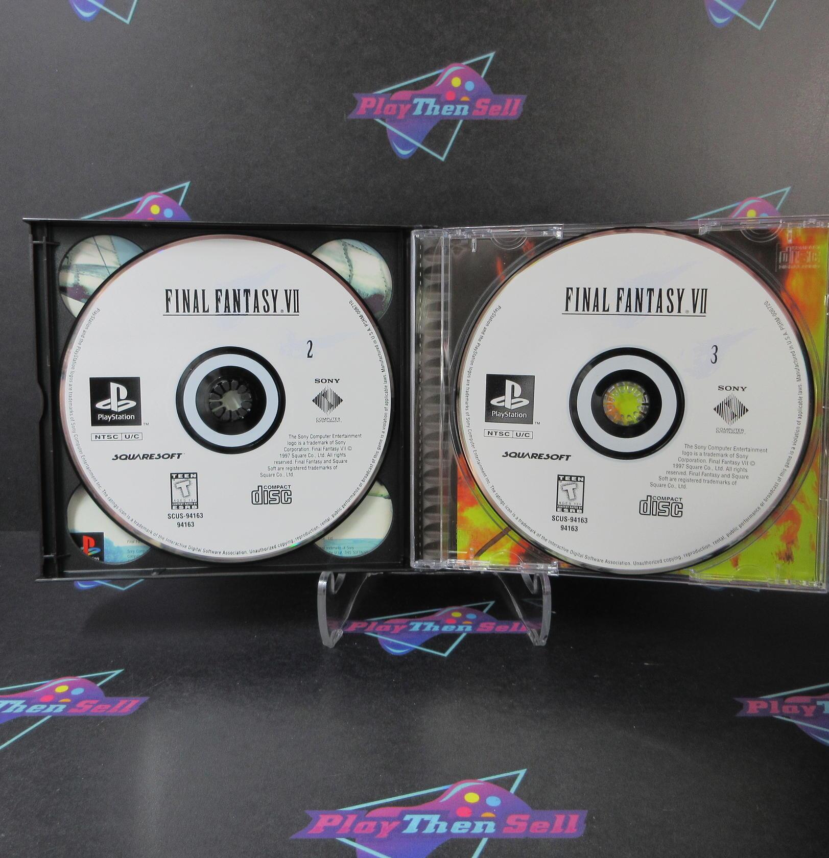 Final Fantasy VII PS1 PlayStation 1 Black Label DD Complete CIB - Very Good