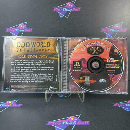 Oddworld Abe's Oddysee PS1 PlayStation 1 Black Label - Like New
