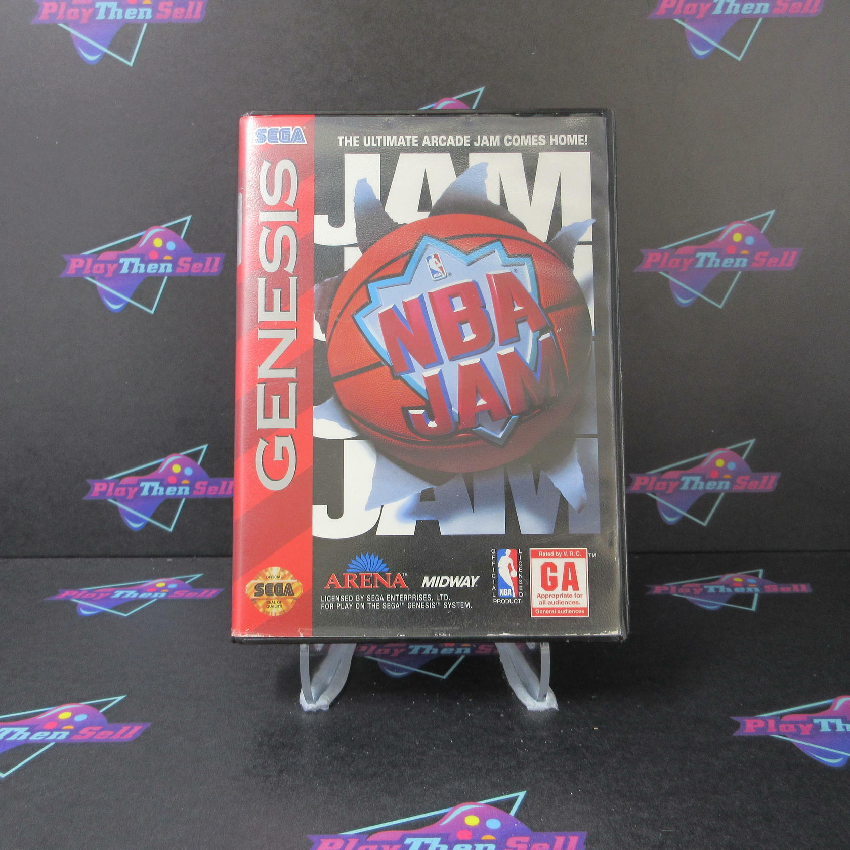 NBA Jam Sega Genesis Boxed AD Complete CIB - Very Good