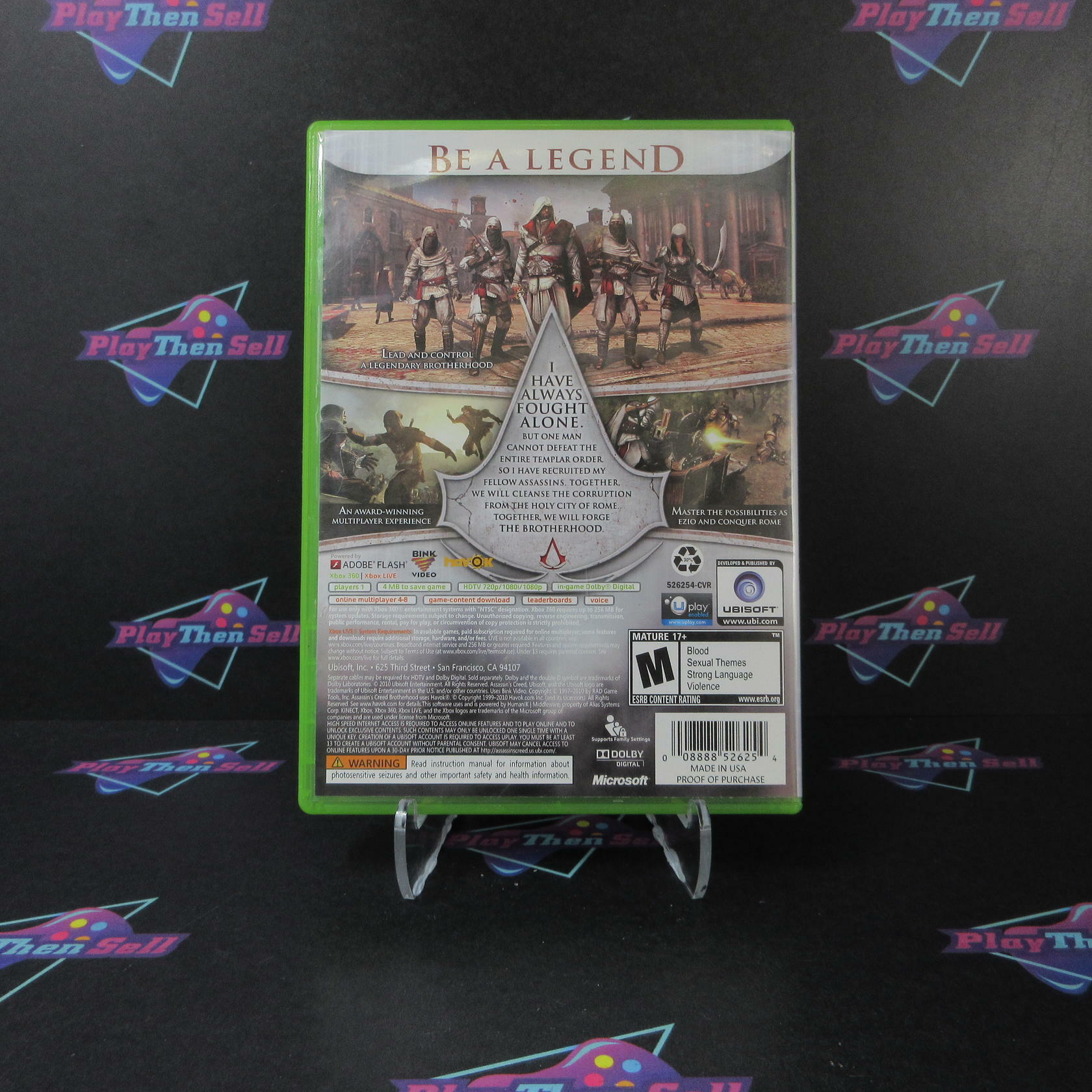 Assassin's Creed Brotherhood Xbox 360 DD/MD Complete CIB - Very Good