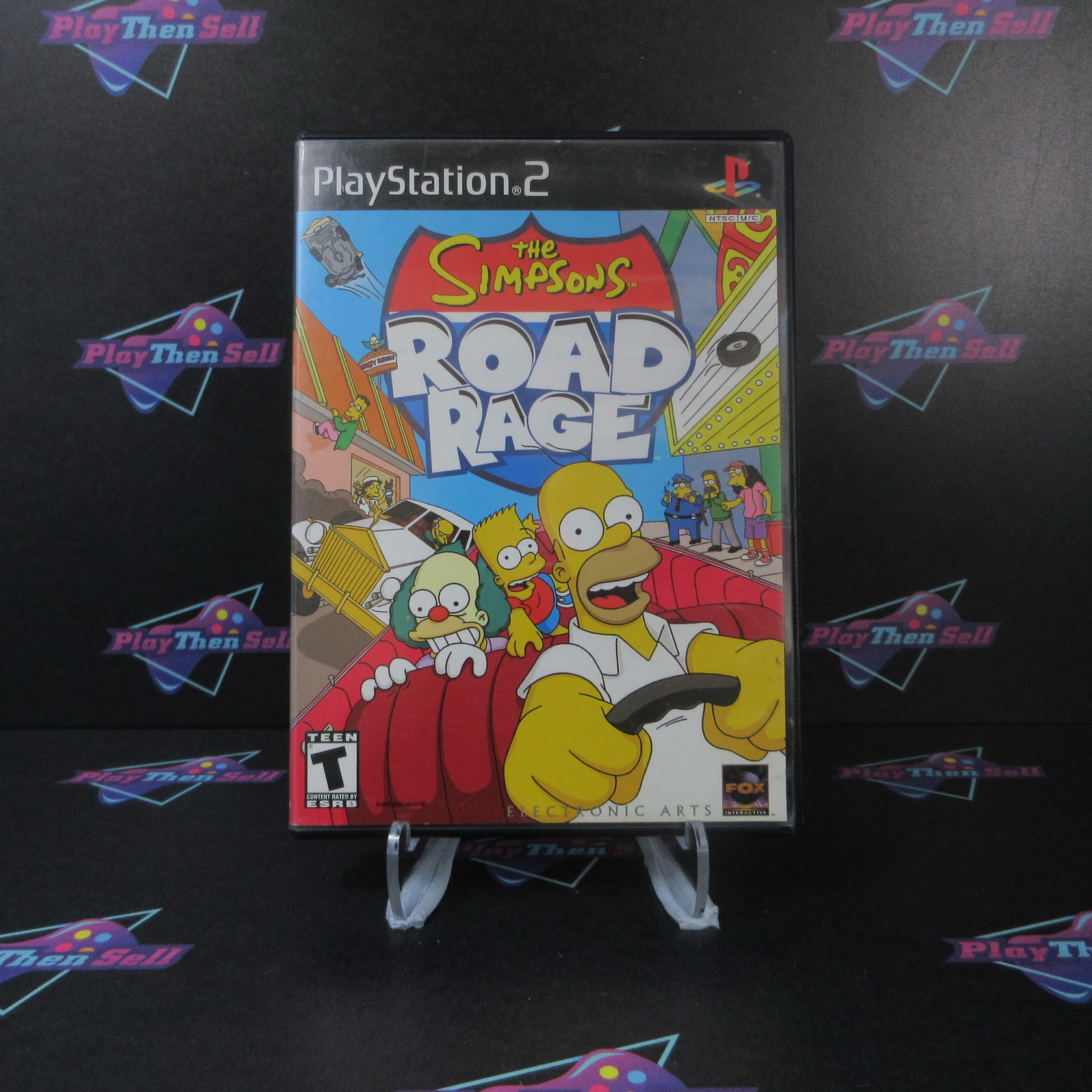 The Simpsons Road Rage + Reg Card PS2 PlayStation 2 AD/MD Complete CIB - Very Good
