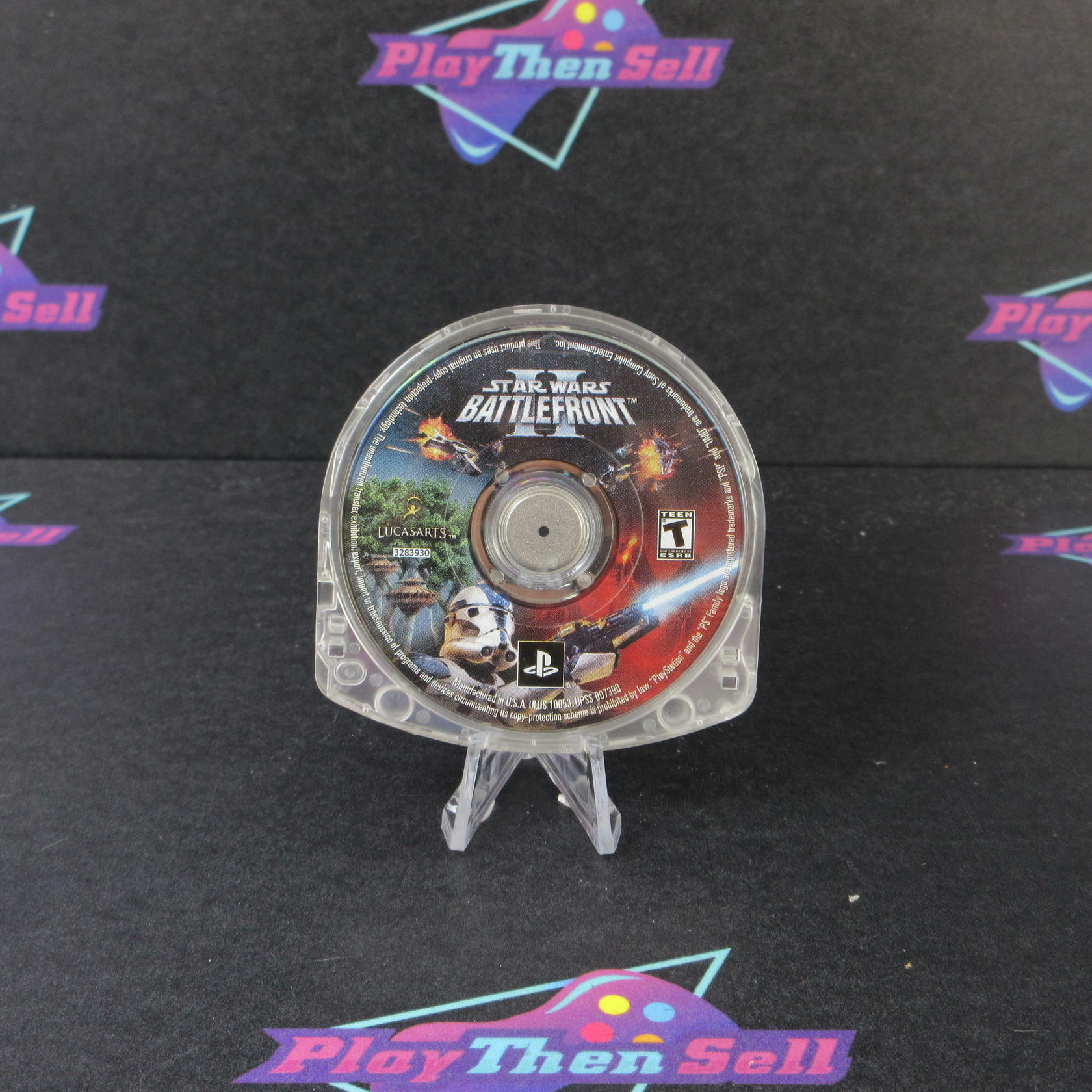 Star Wars Battlefront II Sony PSP Clear UMD Disc Only Authentic / Tested - Very Good