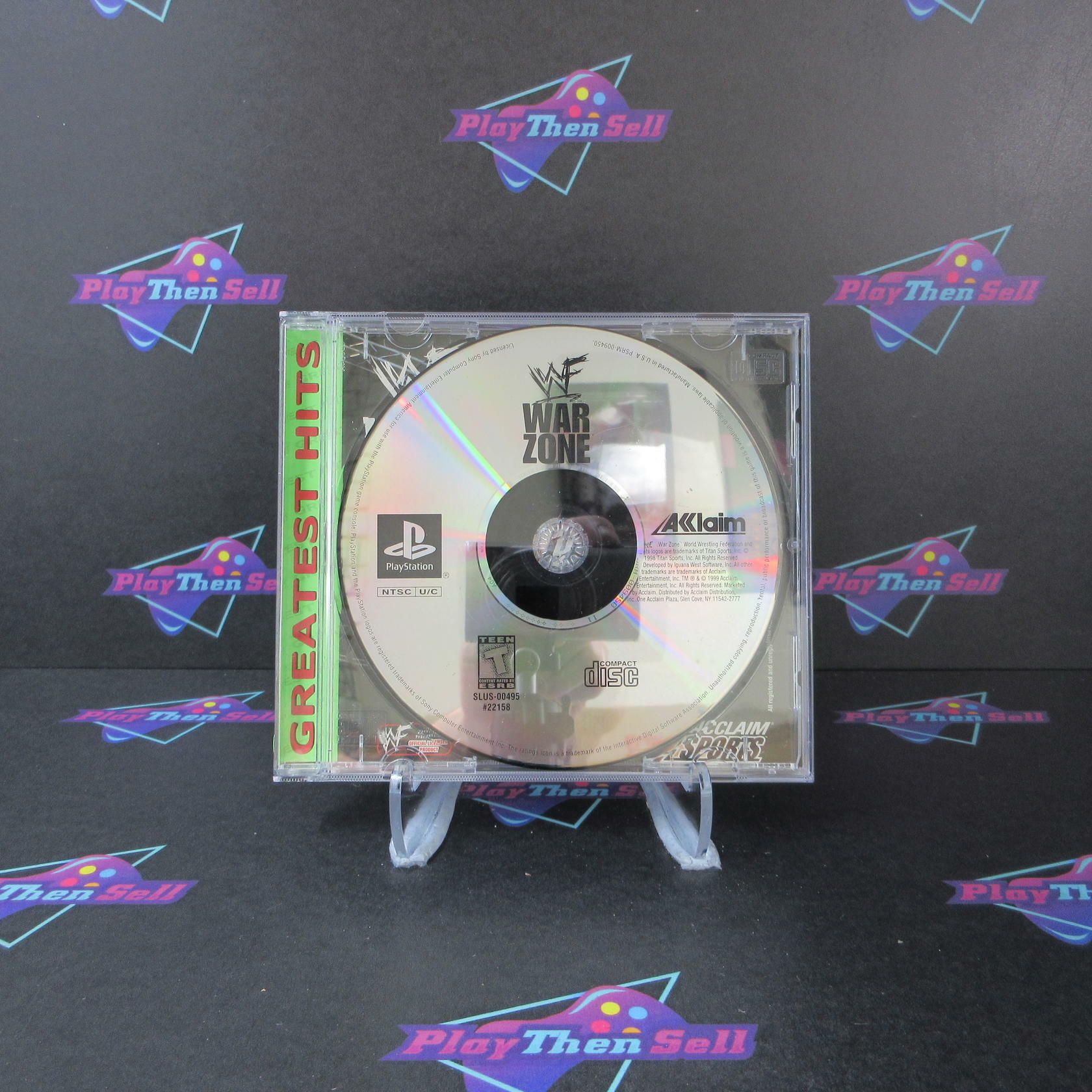 WWF Warzone PS1 PlayStation 1 Greatest Hits - Very Good