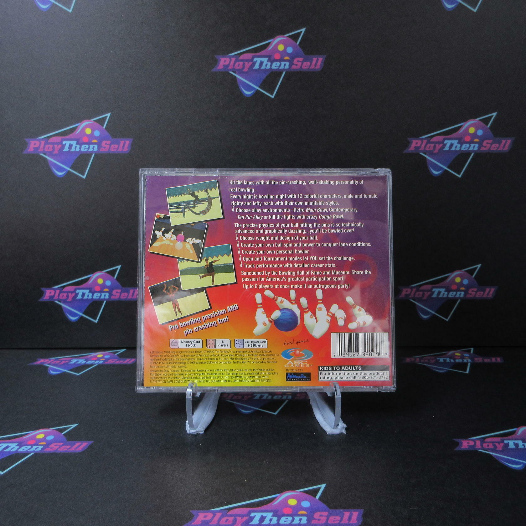 Ten Pin Alley PS1 PlayStation 1 MD/DD Complete CIB - Very Good