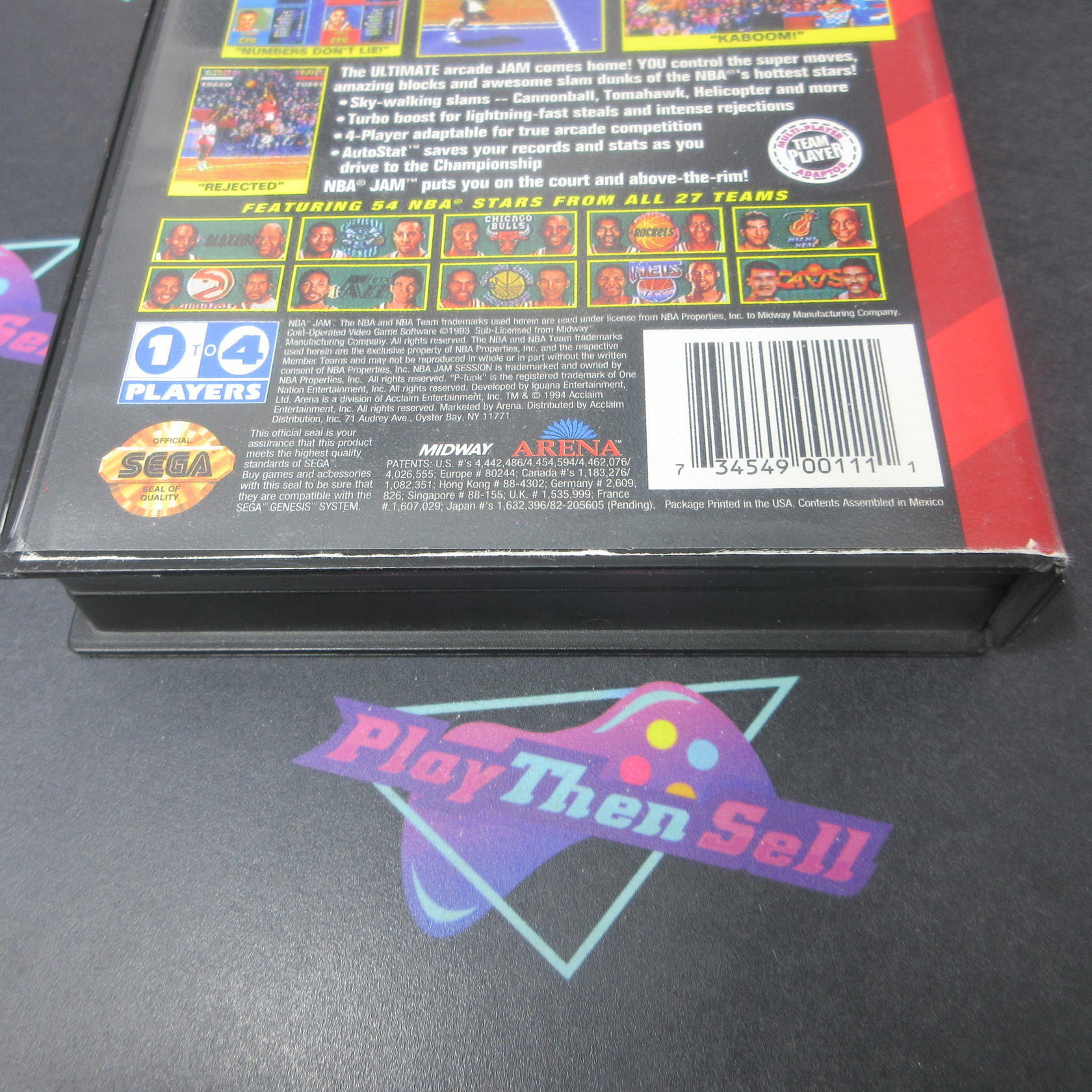 NBA Jam Sega Genesis Boxed AD Complete CIB - Very Good