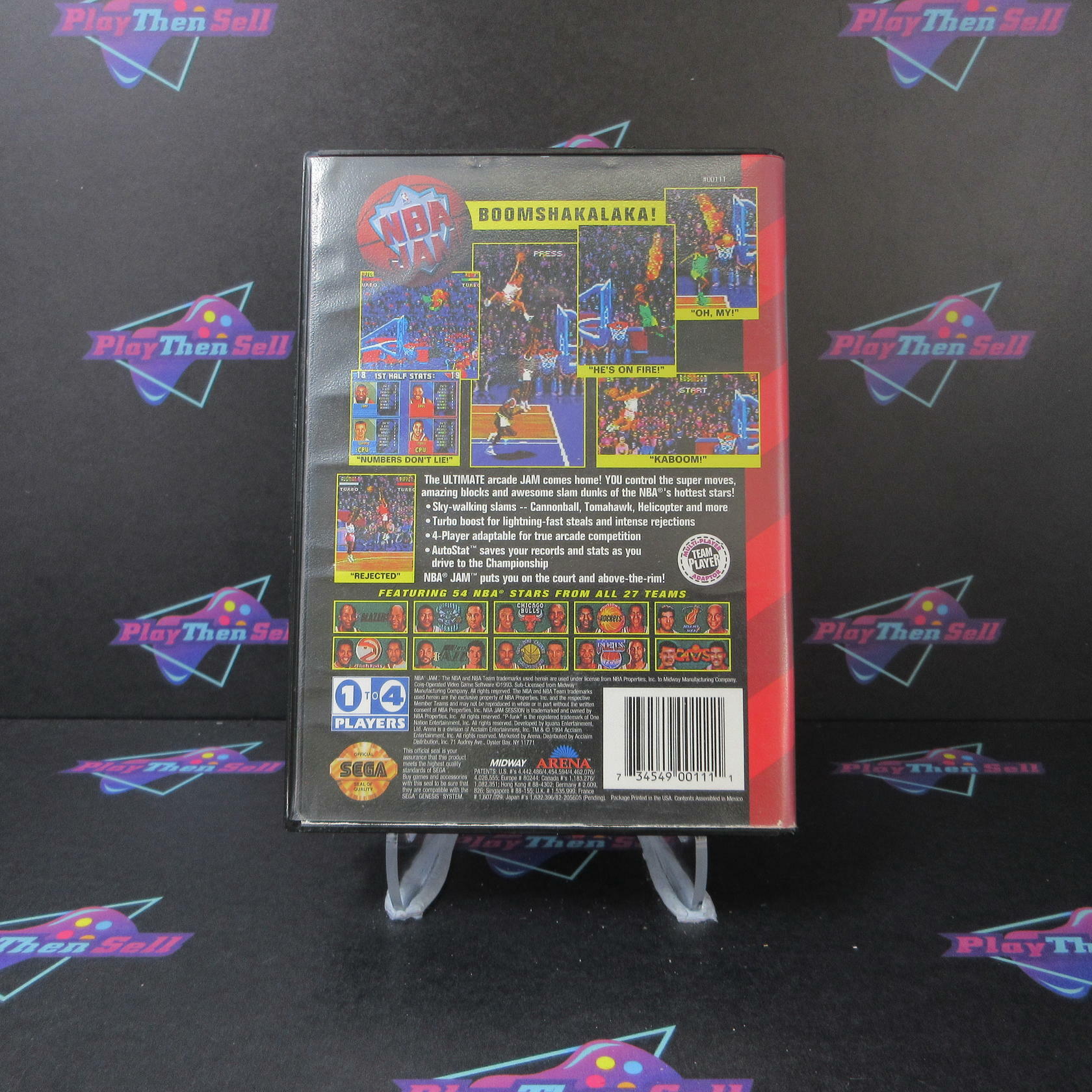 NBA Jam Sega Genesis Boxed AD Complete CIB - Very Good