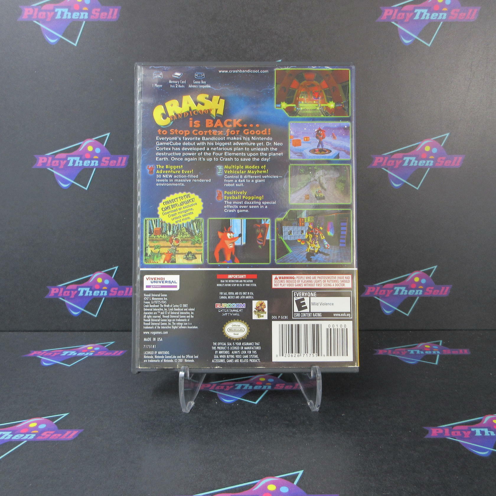Crash Bandicoot the Wrath of Cortex Player's Choice Nintendo Gamecube AD/DD/NM - Very Good