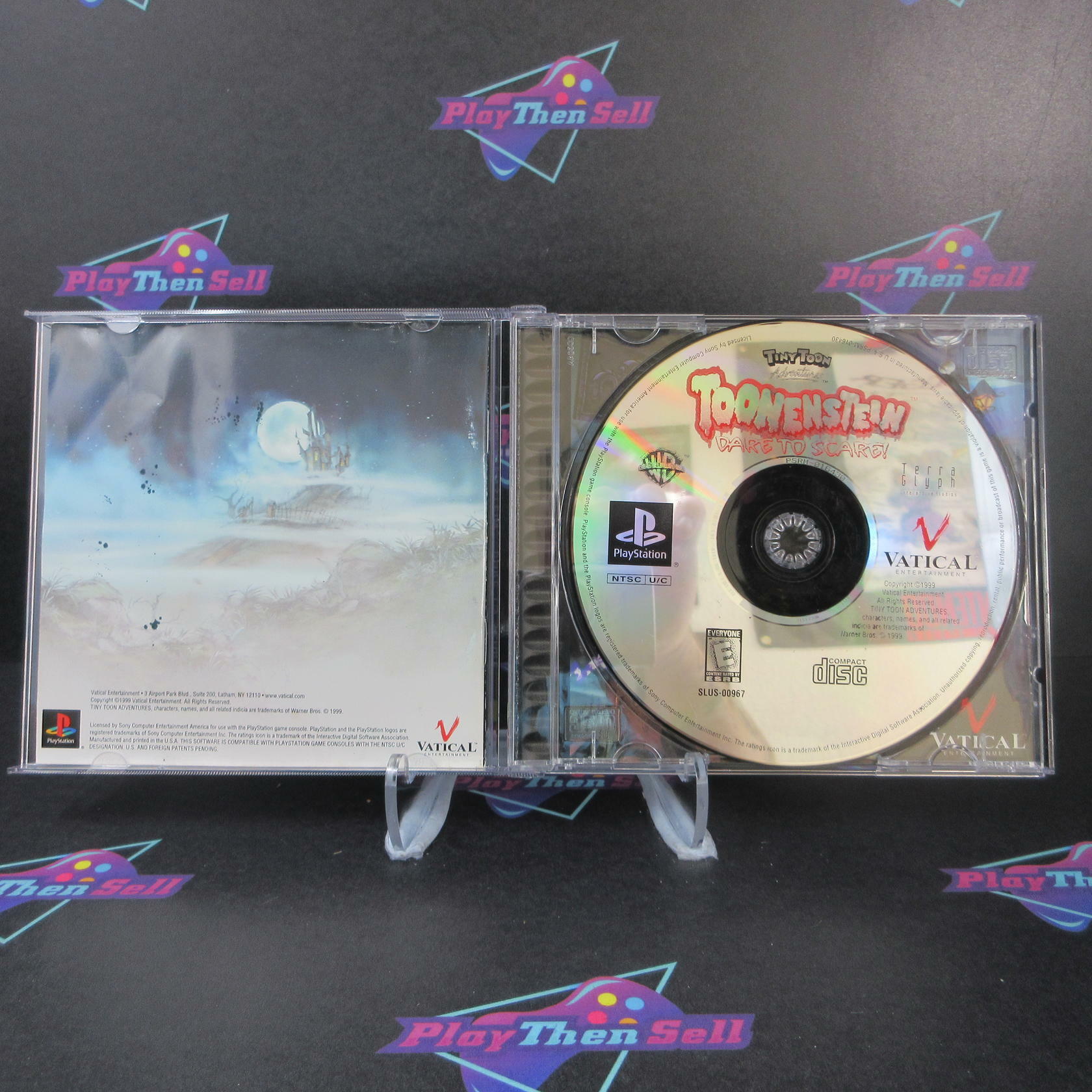 Tiny Toon Adventures Toonenstein Dare to Scare + Reg PS1 PlayStation 1 MD/DD - Very Good