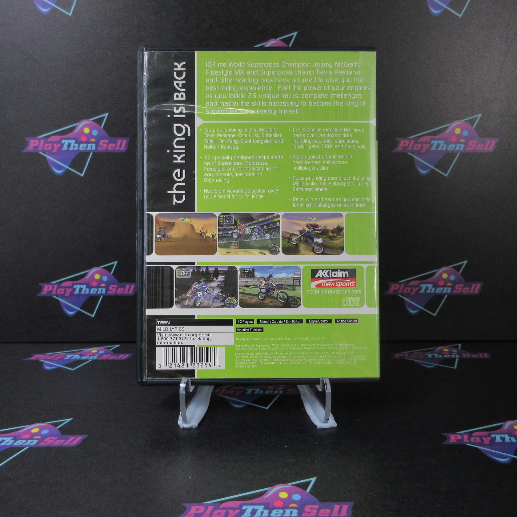 Jeremy McGrath's Supercross World PS2 PlayStation 2 AD/MD + Reg Card - Very Good