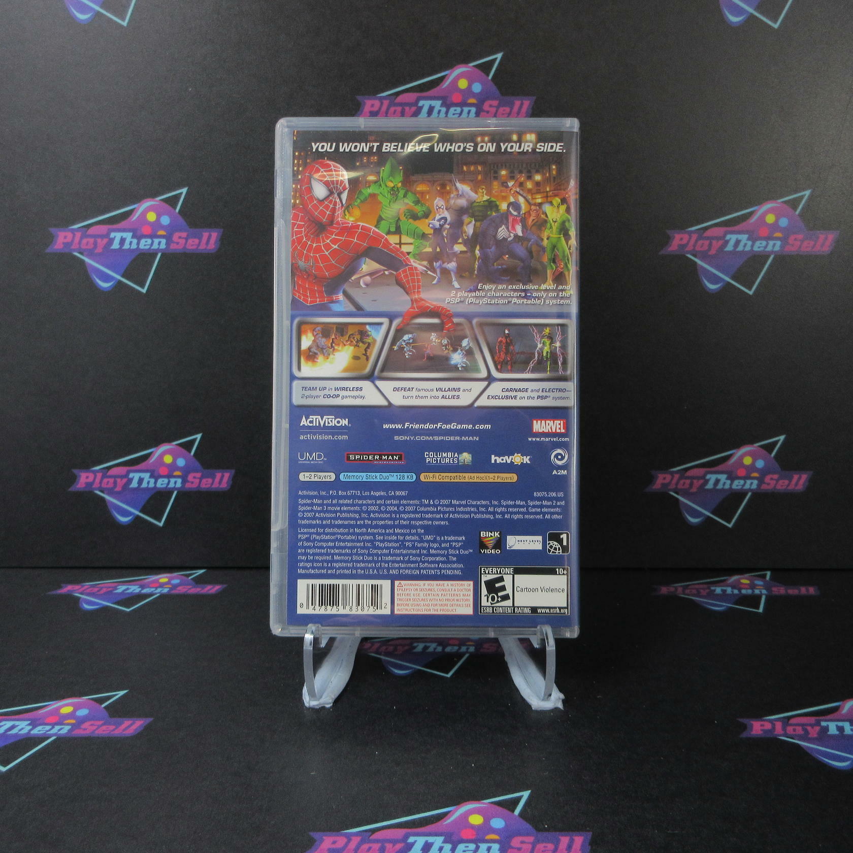 Spiderman Friend or Foe Sony PSP Clear UMD - Like New