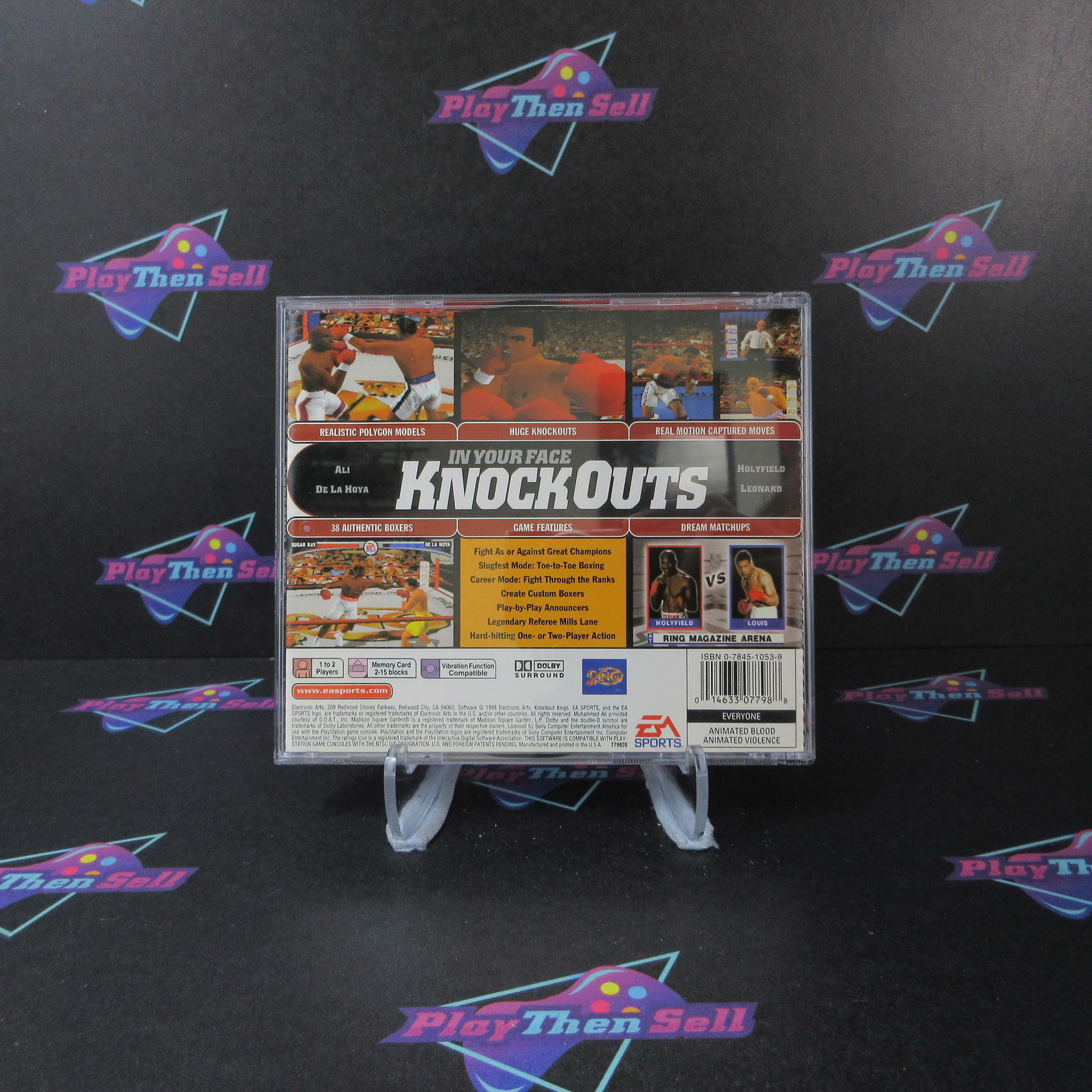 Knockout Kings + Reg Card PS1 PlayStation 1 MD Complete CIB - Very Good