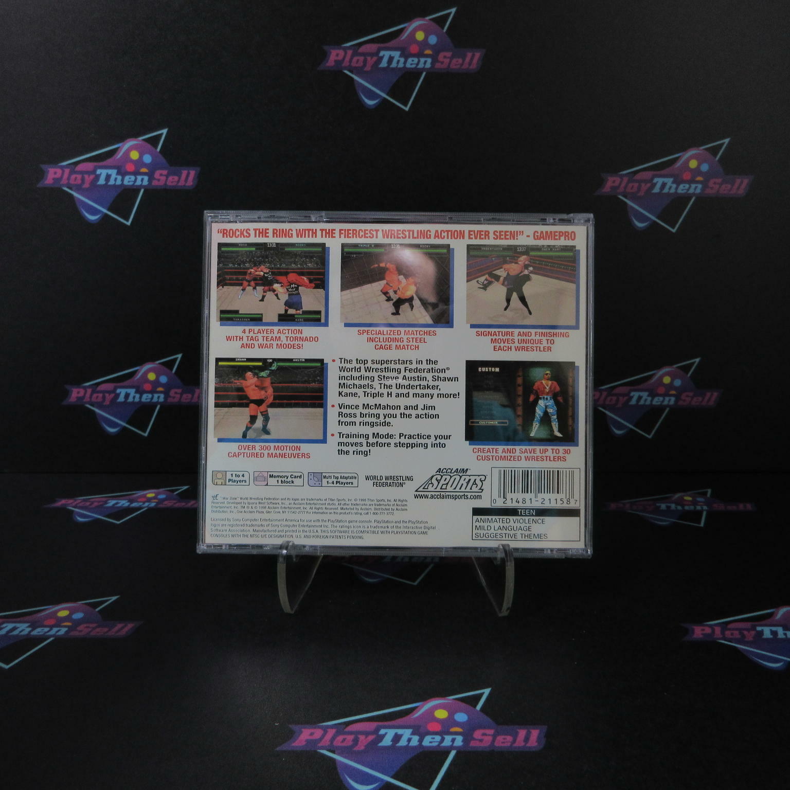 WWF Warzone PS1 PlayStation 1 - Very Good