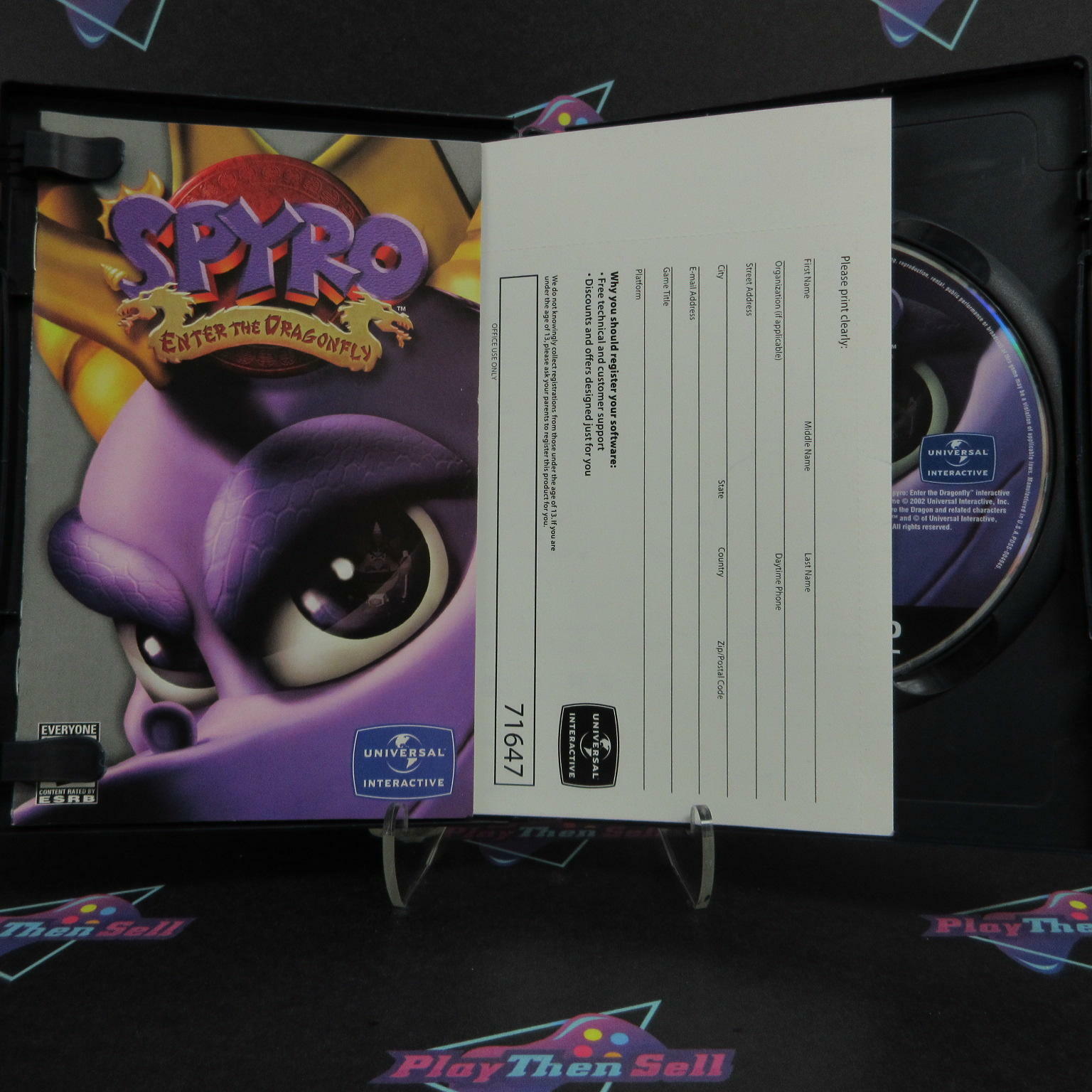 Spyro Enter the Dragonfly PS2 PlayStation 2 + Reg Card - Like New