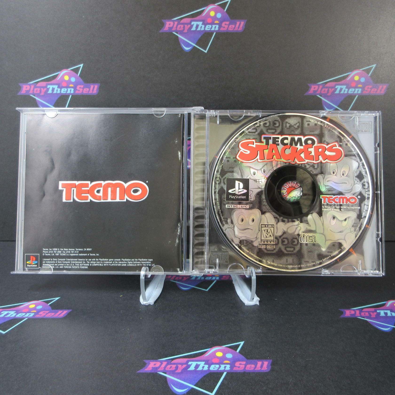 Tecmo Stackers PlayStation 1 PS1 + Reg Card - Like New
