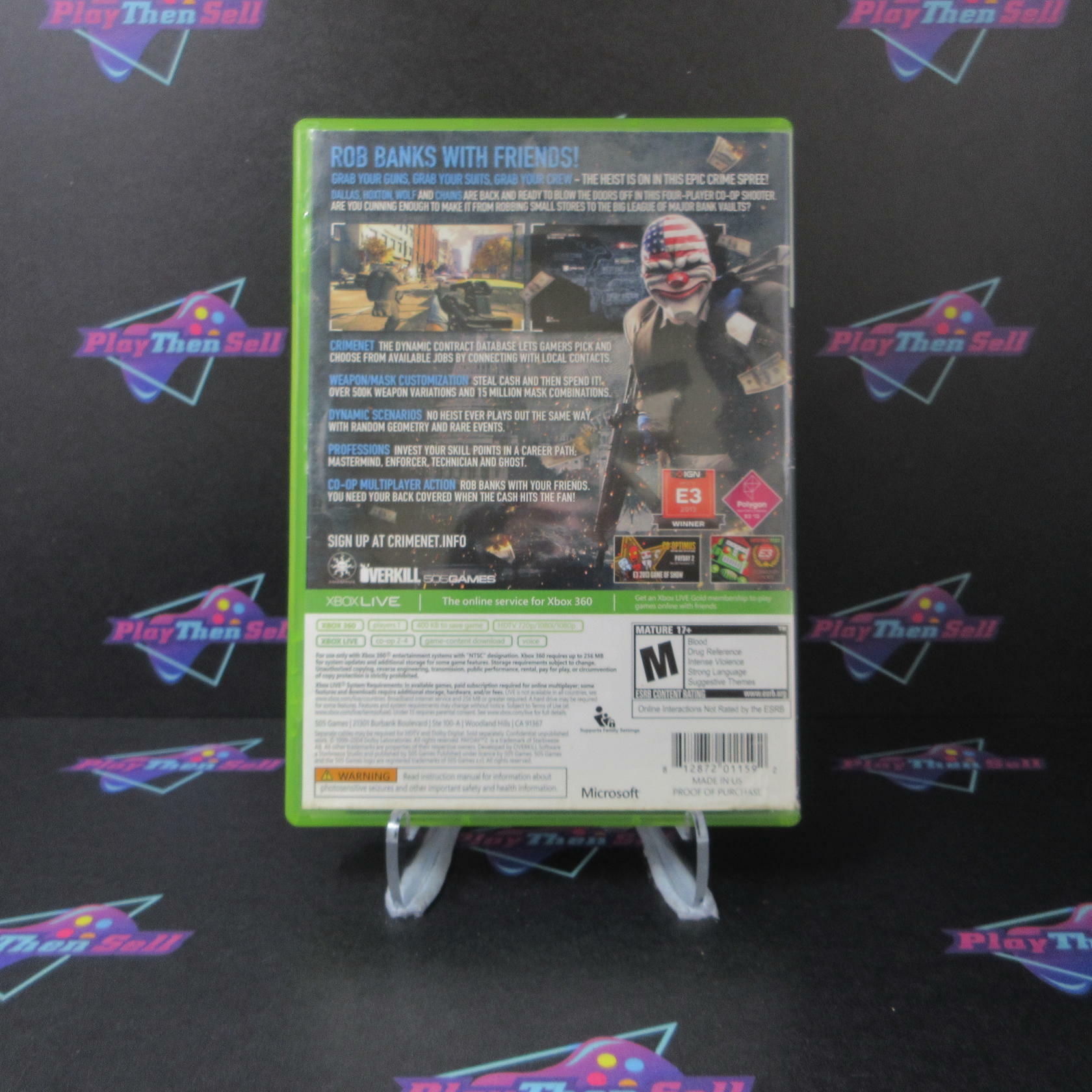 Payday 2 Xbox 360 AD Complete CIB - Very Good