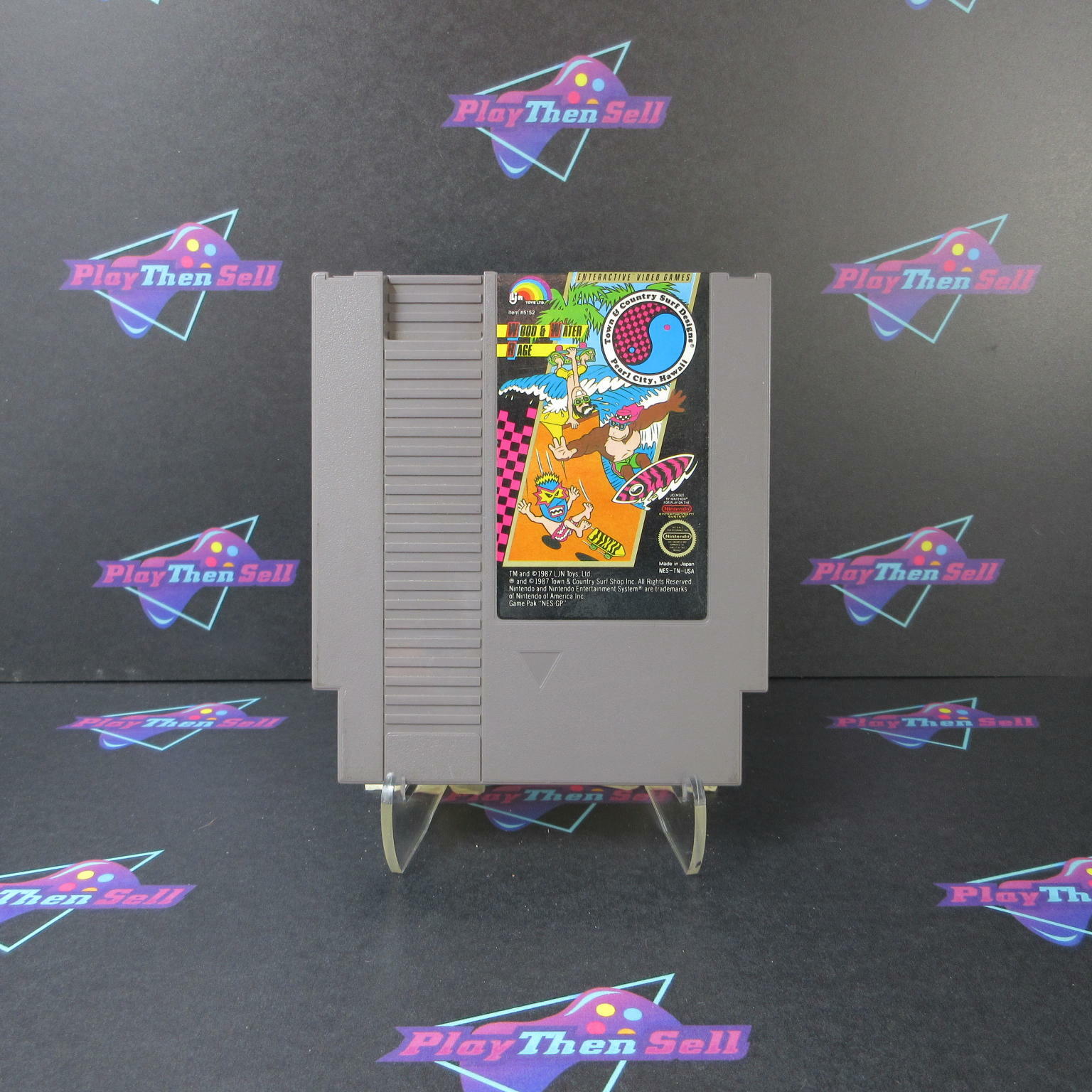 T & C Surf Designs Wood & Water Rage NES Nintendo Cart Only Tested - Very Good