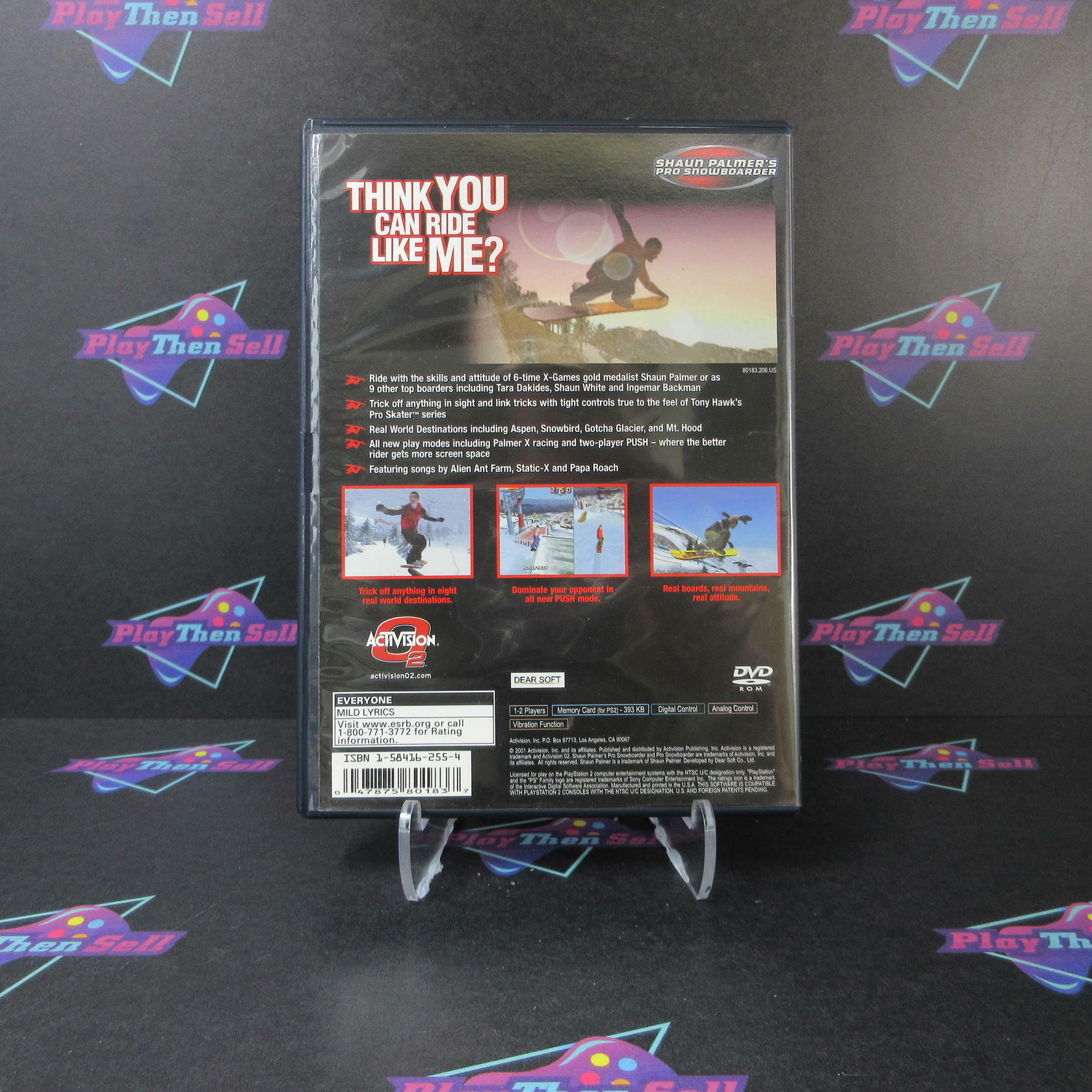 Shaun Palmer's Pro Snowboarder + Reg Card PS2 PlayStation 2 DD Complete CIB - Very Good