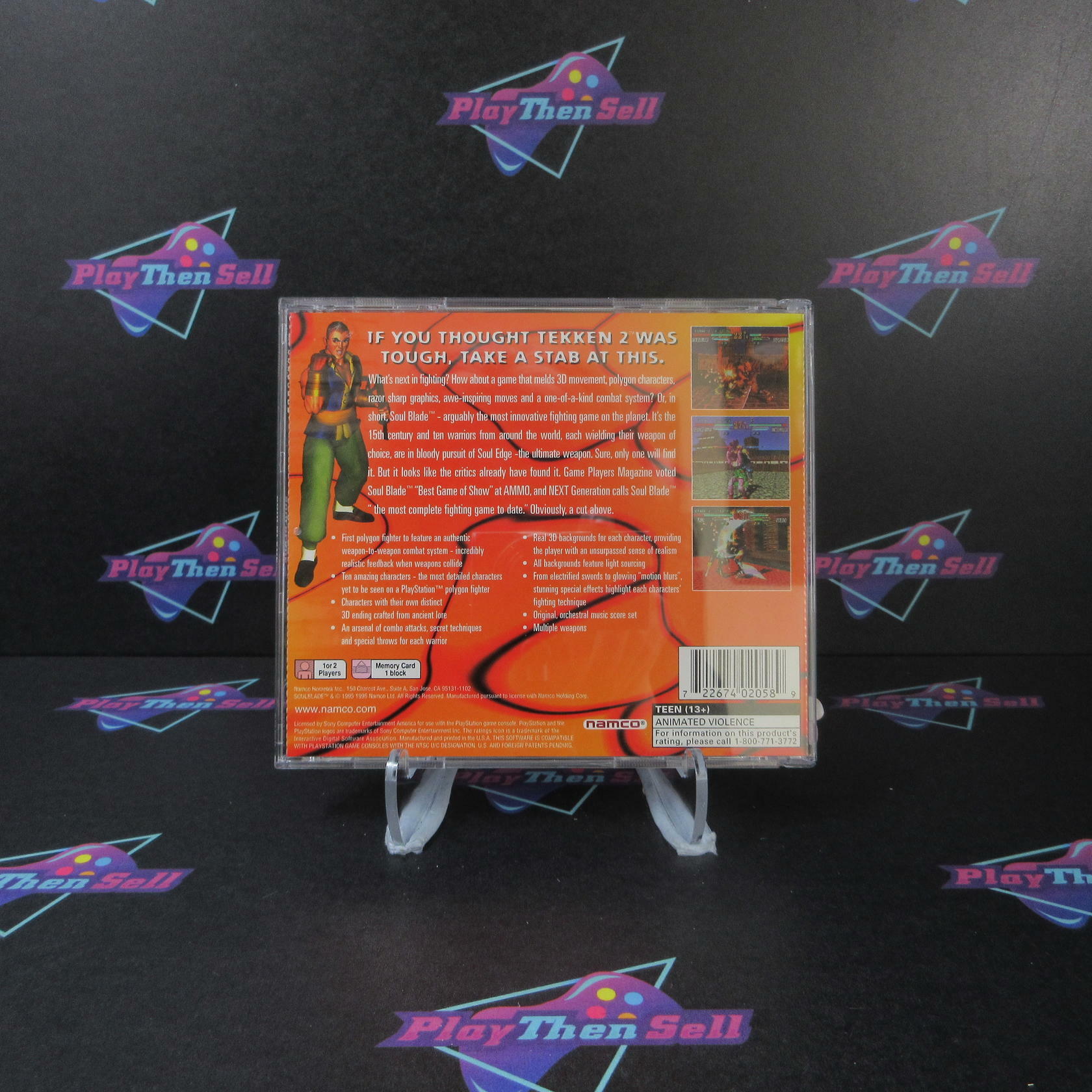 Soul Blade + Reg Card PS1 PlayStation 1 MD Complete CIB - Very Good