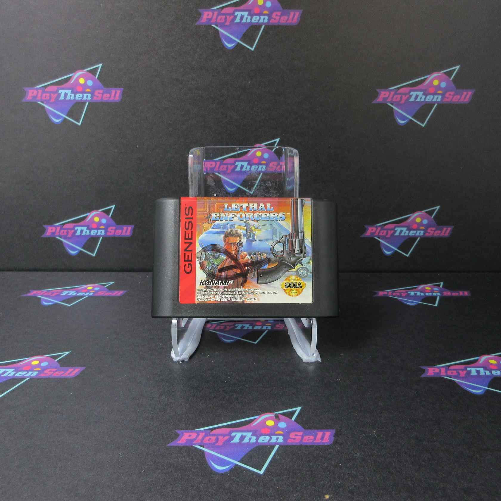 Lethal Enforcers Sega Genesis Cart Only AD Authentic / Tested - Very Good