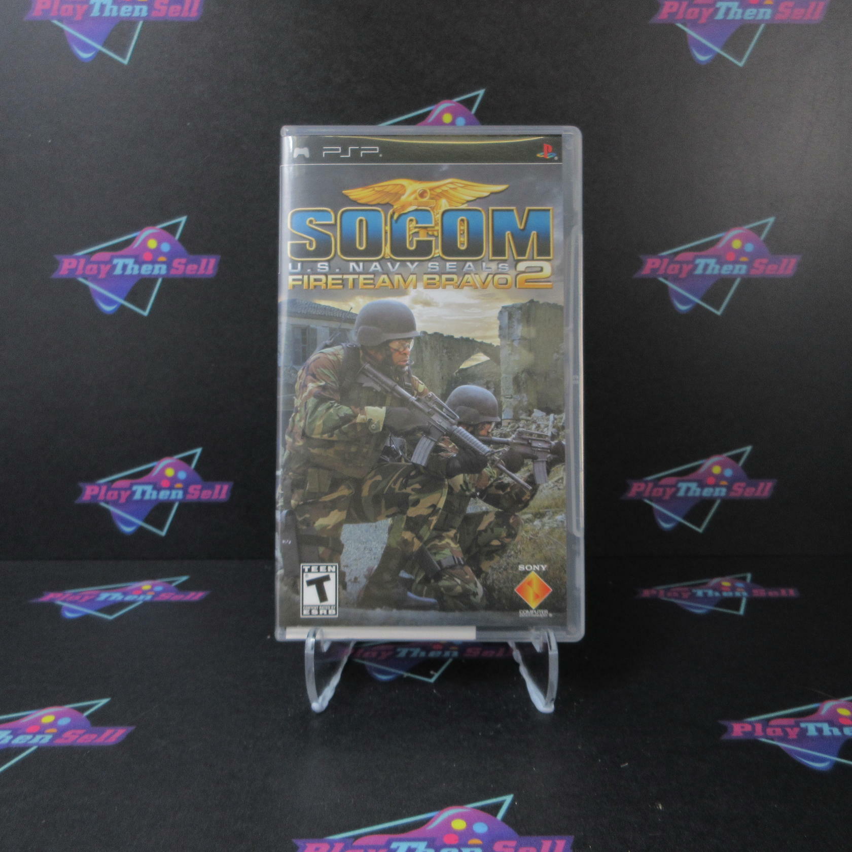 SOCOM US Navy Seals Fireteam Bravo 2 Clear UMD Sony PSP + Reg Card - Like New