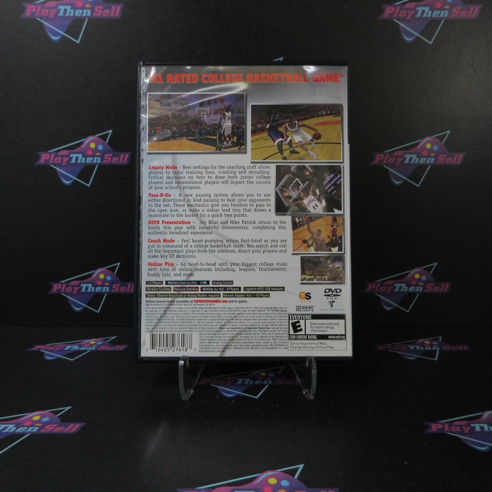 ESPN College Hoops 2K5 PS2 PlayStation 2 AD Complete CIB - Very Good