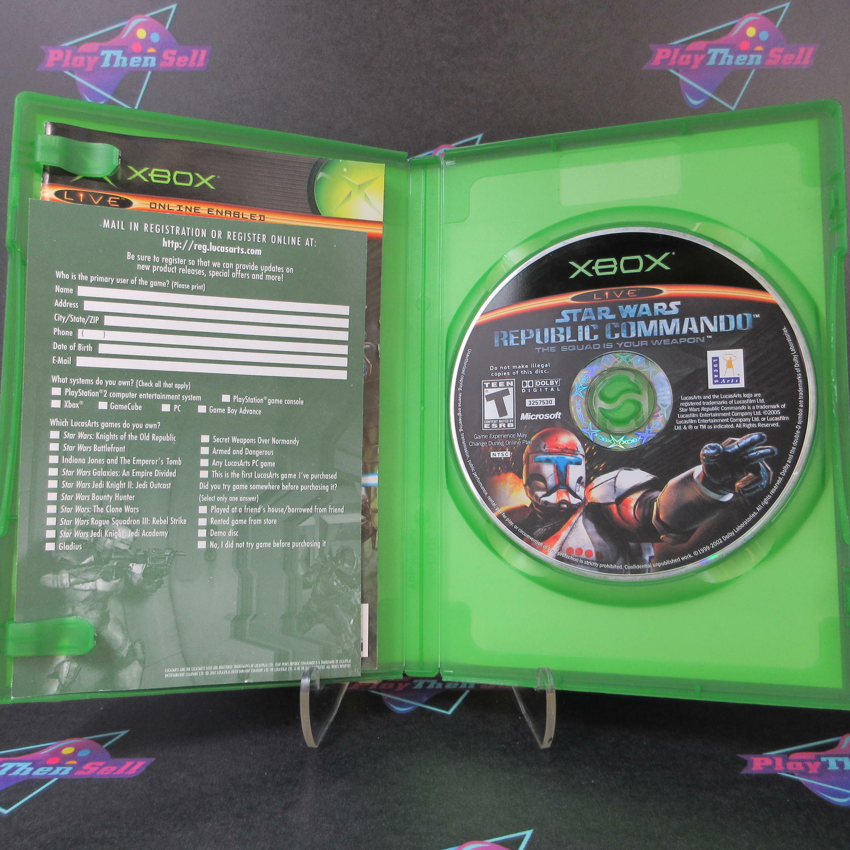 Star Wars Republic Commando Xbox + Reg Card - Like New