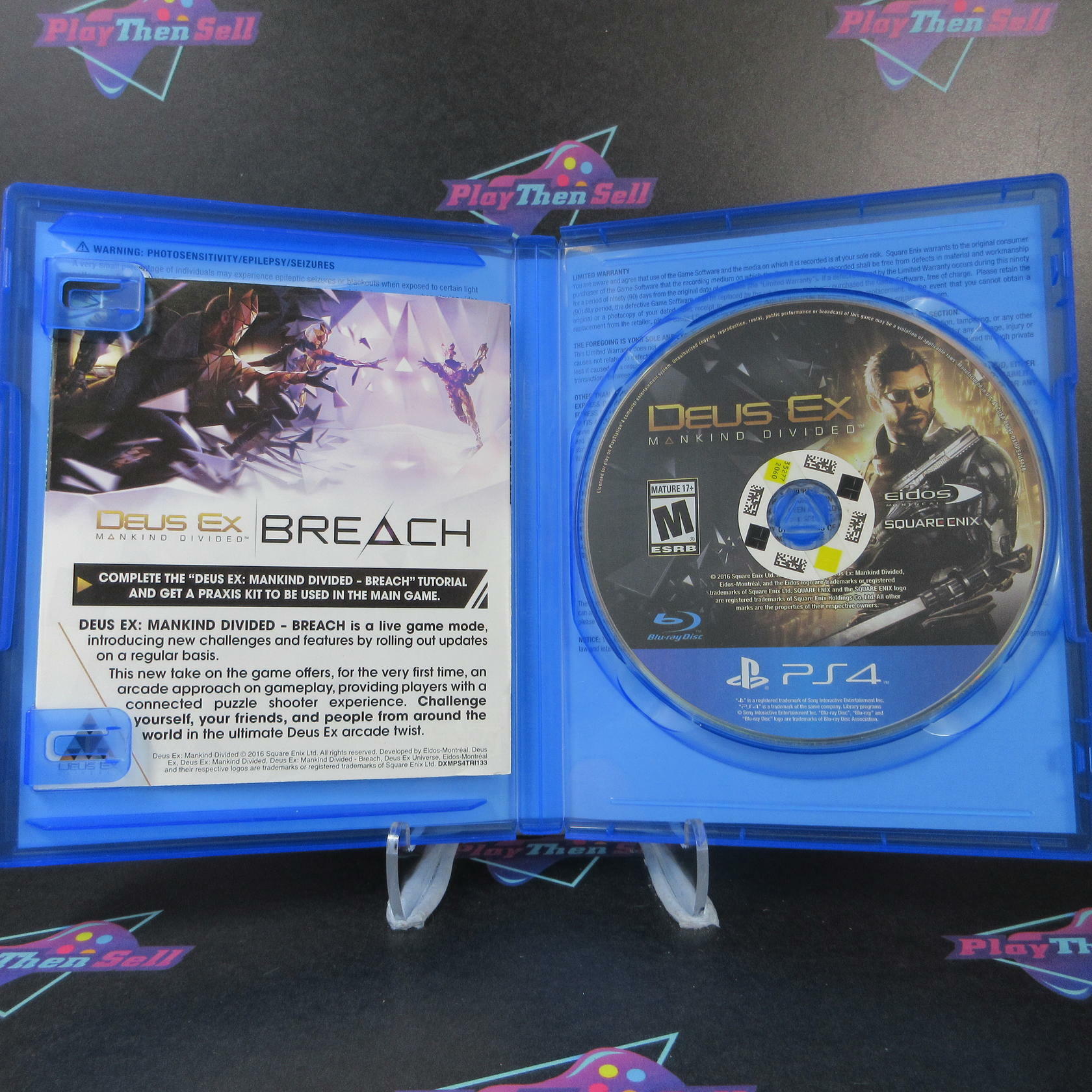 Deus Ex Mankind Divided Day One PS4 PlayStation 4 DD Complete CIB - Very Good