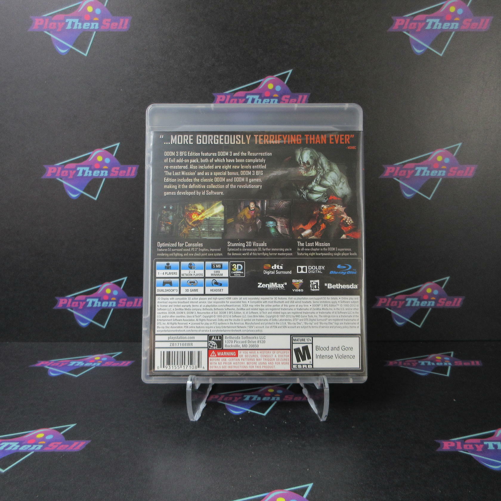Doom 3 BFG Edition PS3 PlayStation 3 + Poster - Like New