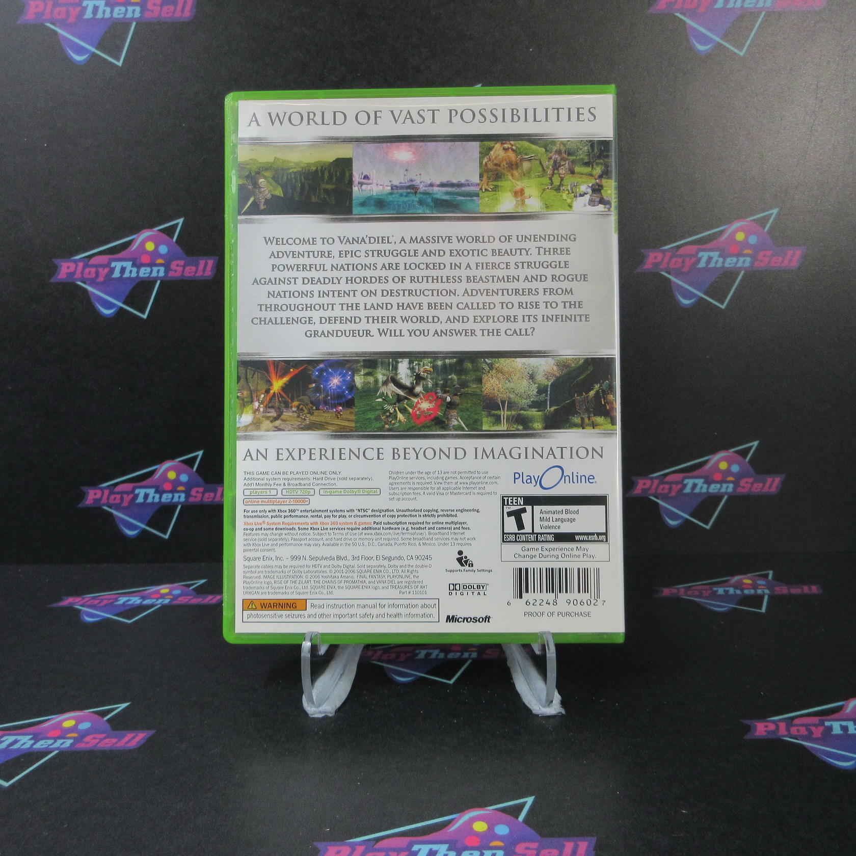 Final Fantasy XI Online Rise, Chains, Treasures Xbox 360 + Reg Card - Like New