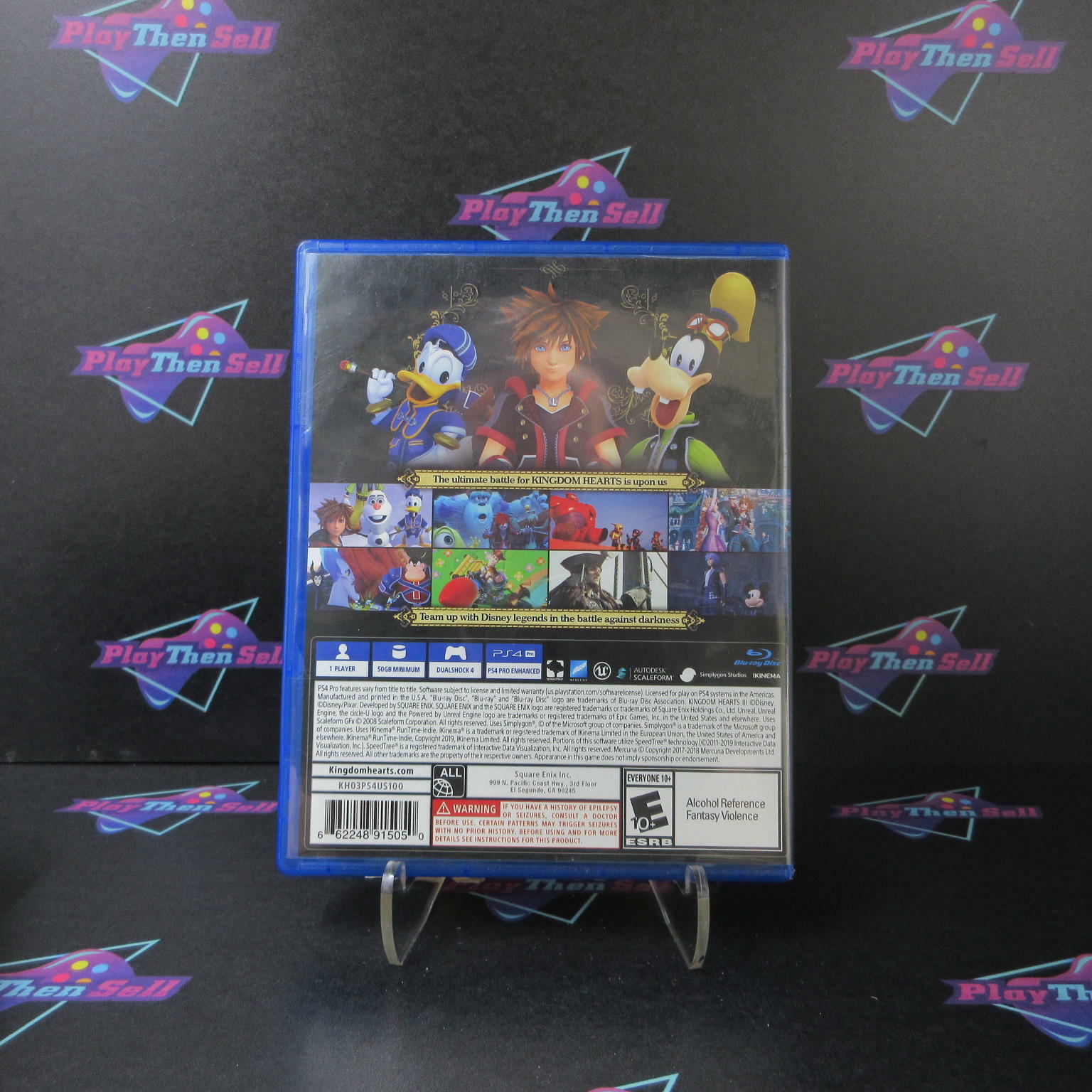 Kingdom Hearts III PS4 PlayStation 4 DD Complete CIB - Very Good