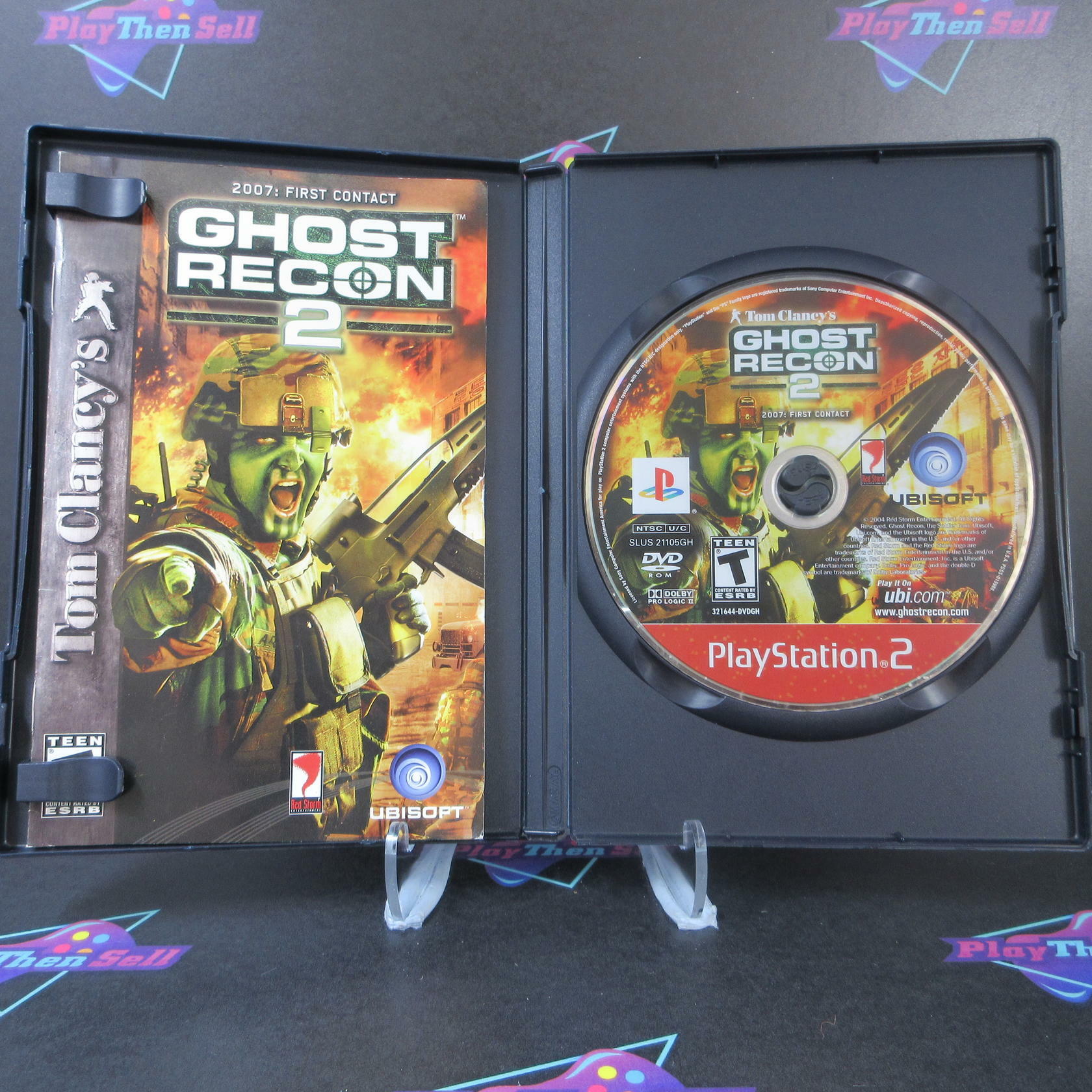 Tom Clancy's Ghost Recon 2 First Contact GH + Reg Card PS2 PlayStation 2 AD/DD - Very Good