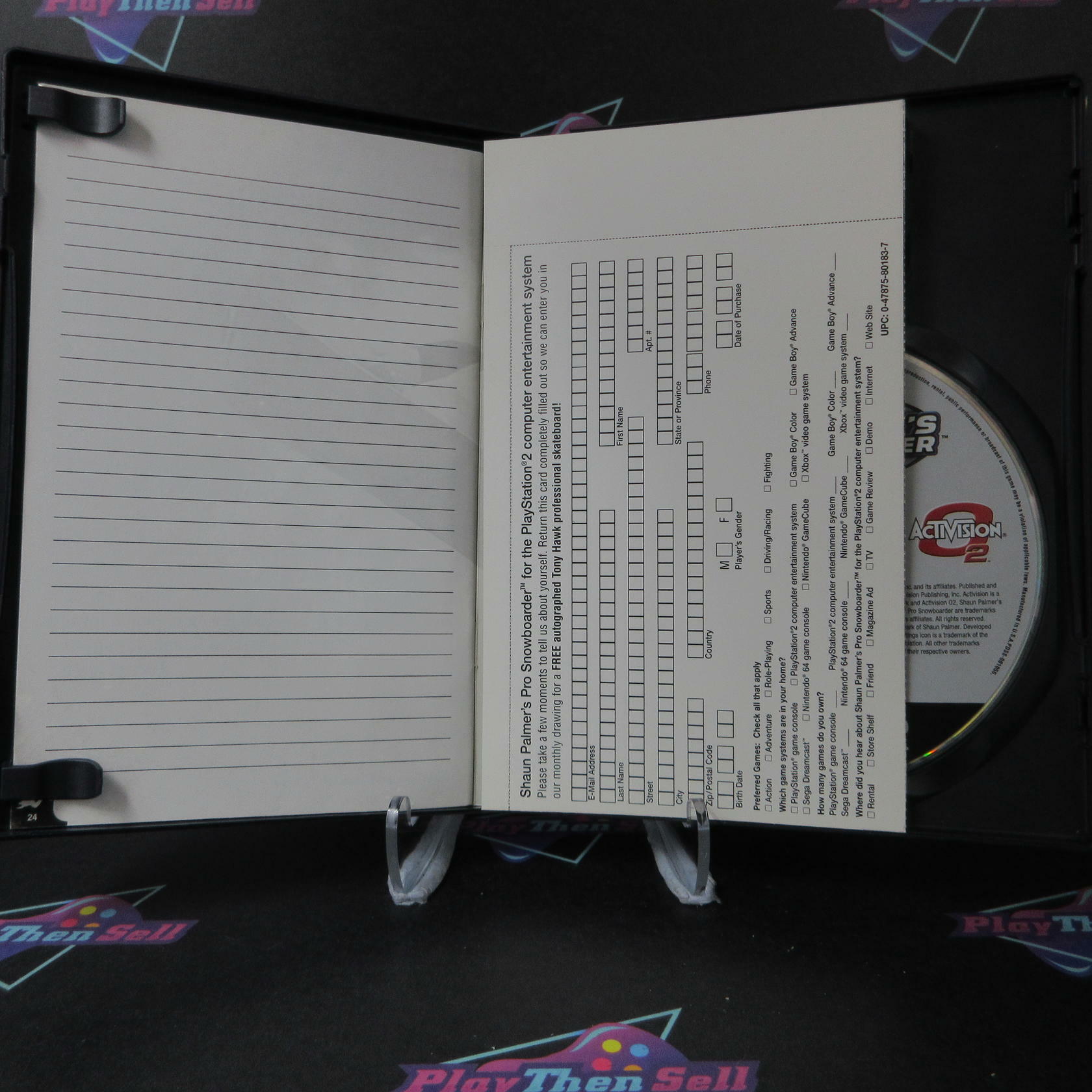 Shaun Palmer's Pro Snowboarder + Reg Card PS2 PlayStation 2 AD Complete CIB - Very Good